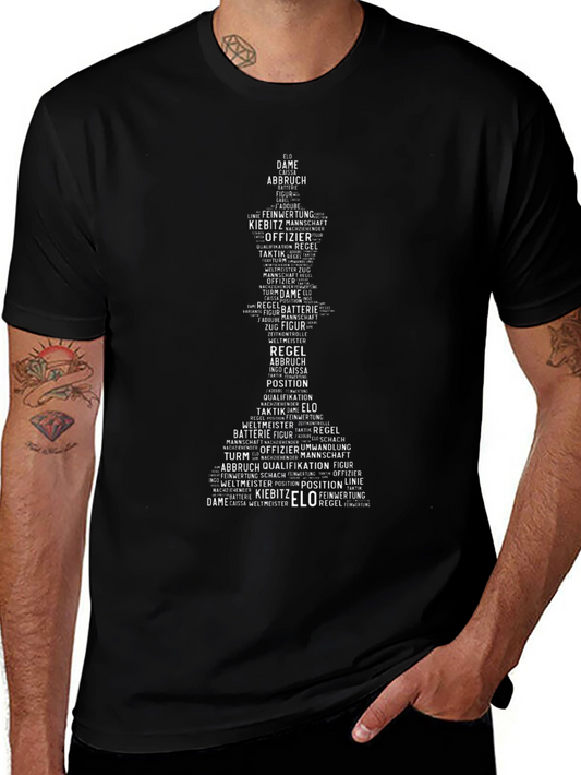 Chess Word Art T-Shirt - Unique Graphic Tee