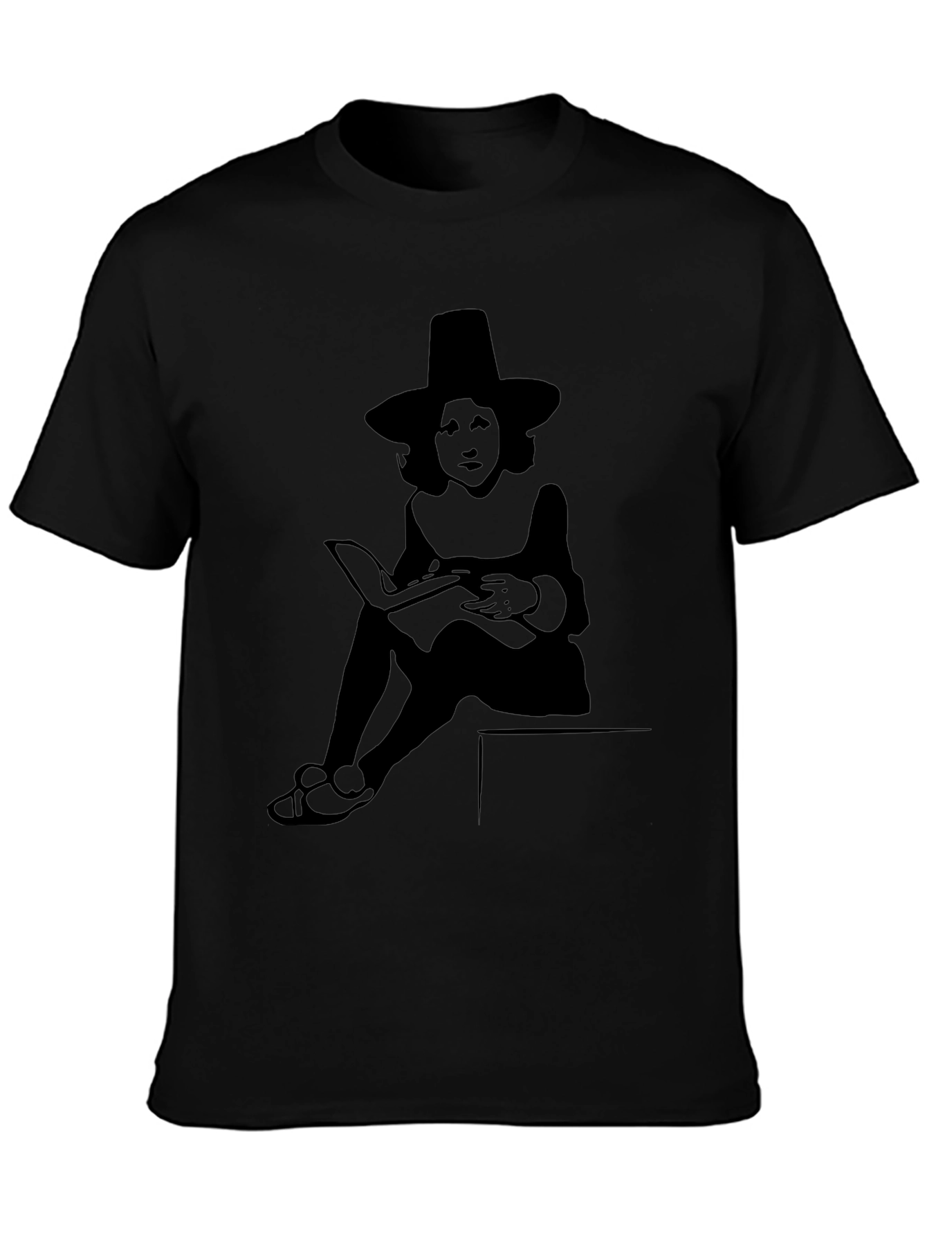 Literary Witch Graphic T-Shirt - Black