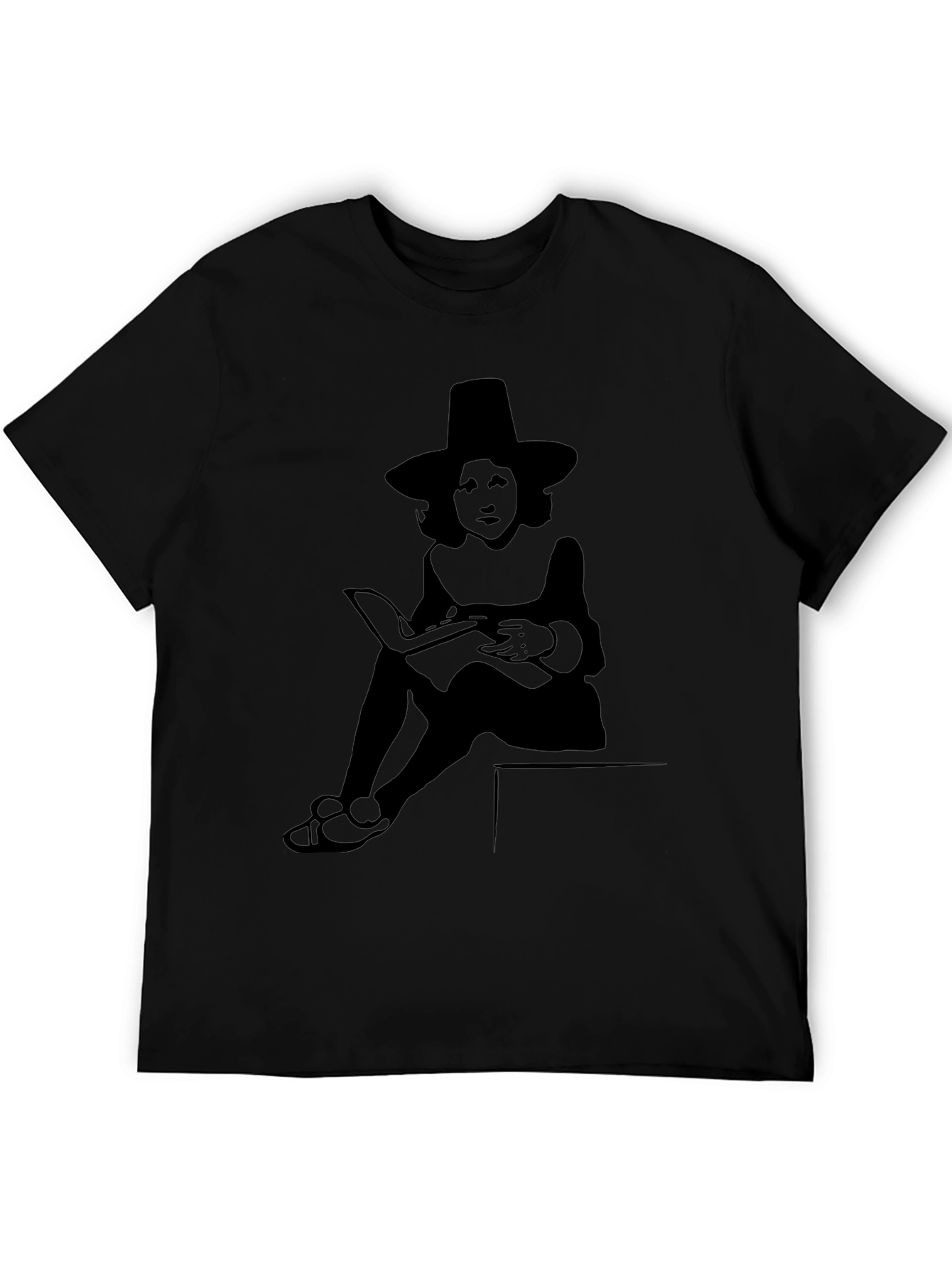 Literary Witch Graphic T-Shirt - Black