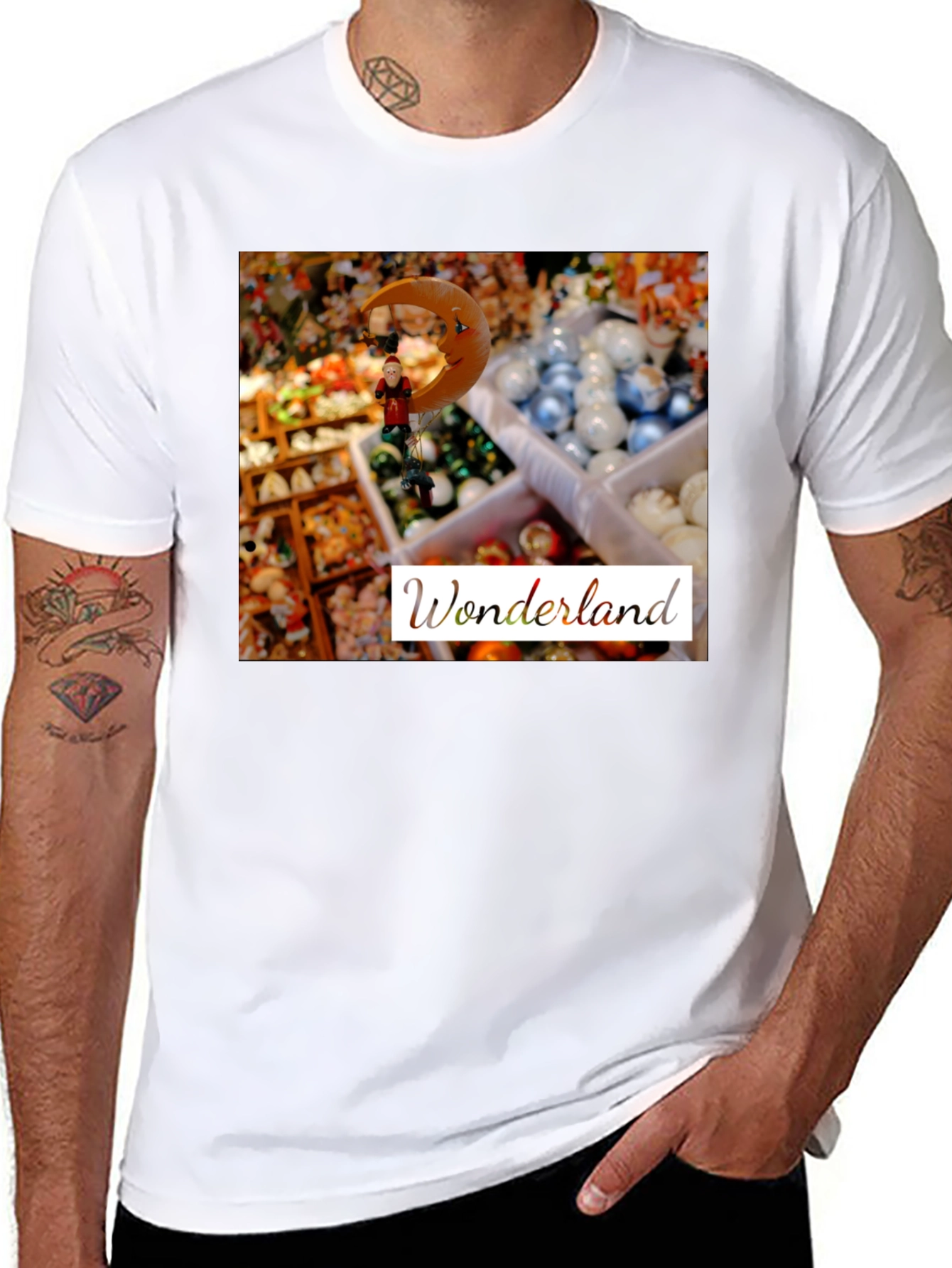 Wonderland Graphic Tee - Unique Festive Design