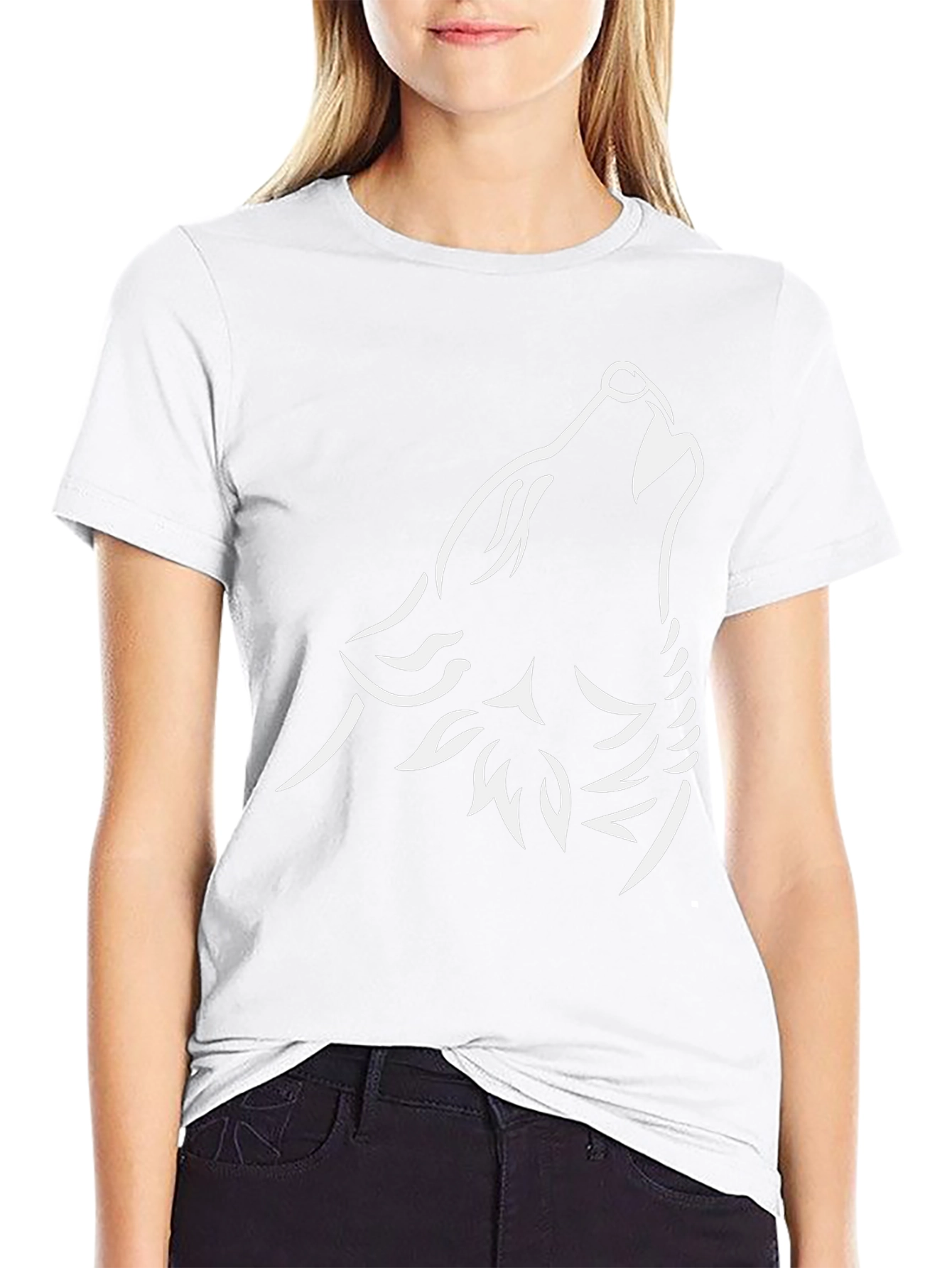Black Wolf Howl Graphic Tee
