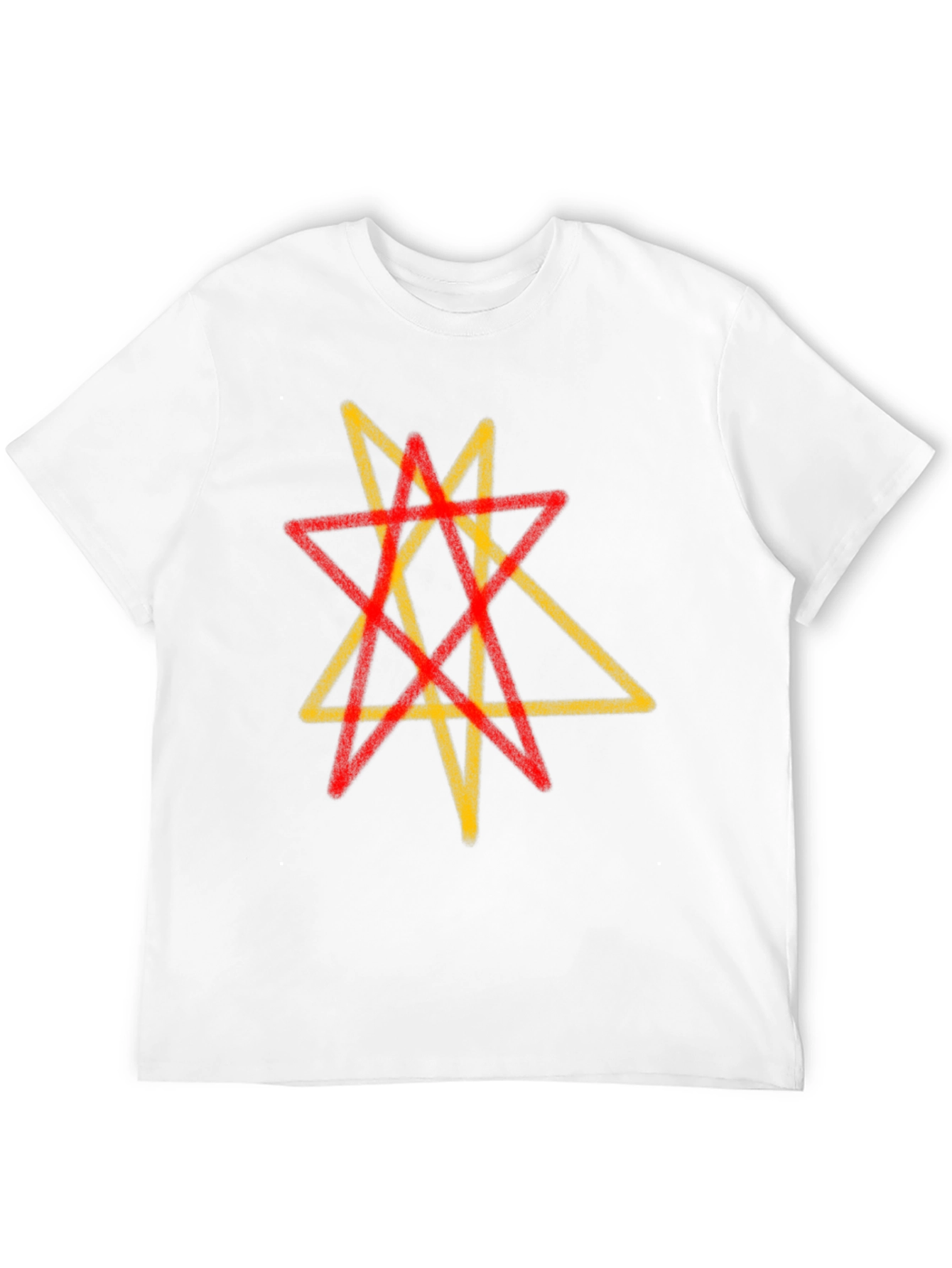 Geometric Star Graphic Tee - Black