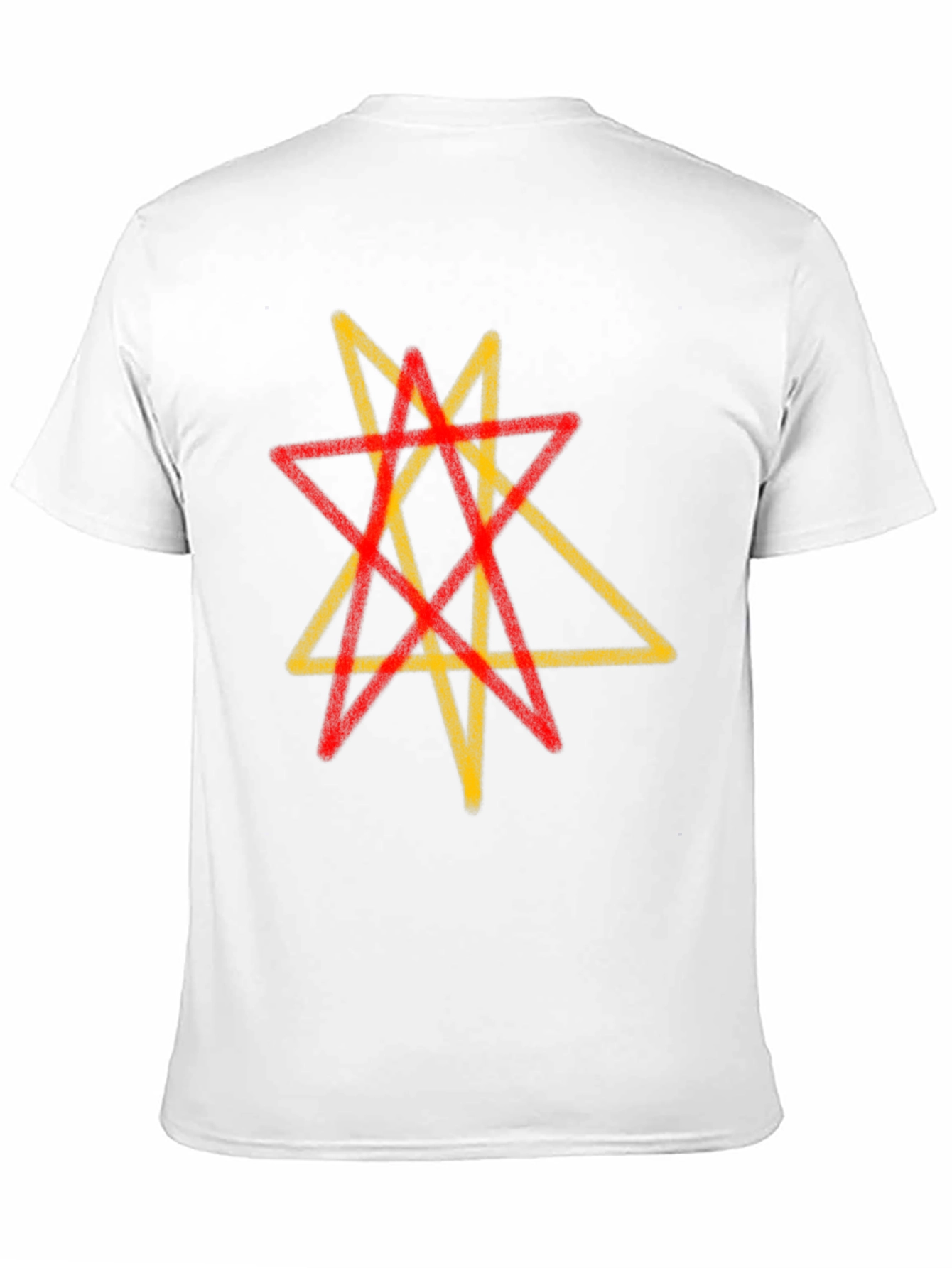Geometric Star Graphic Tee - Black