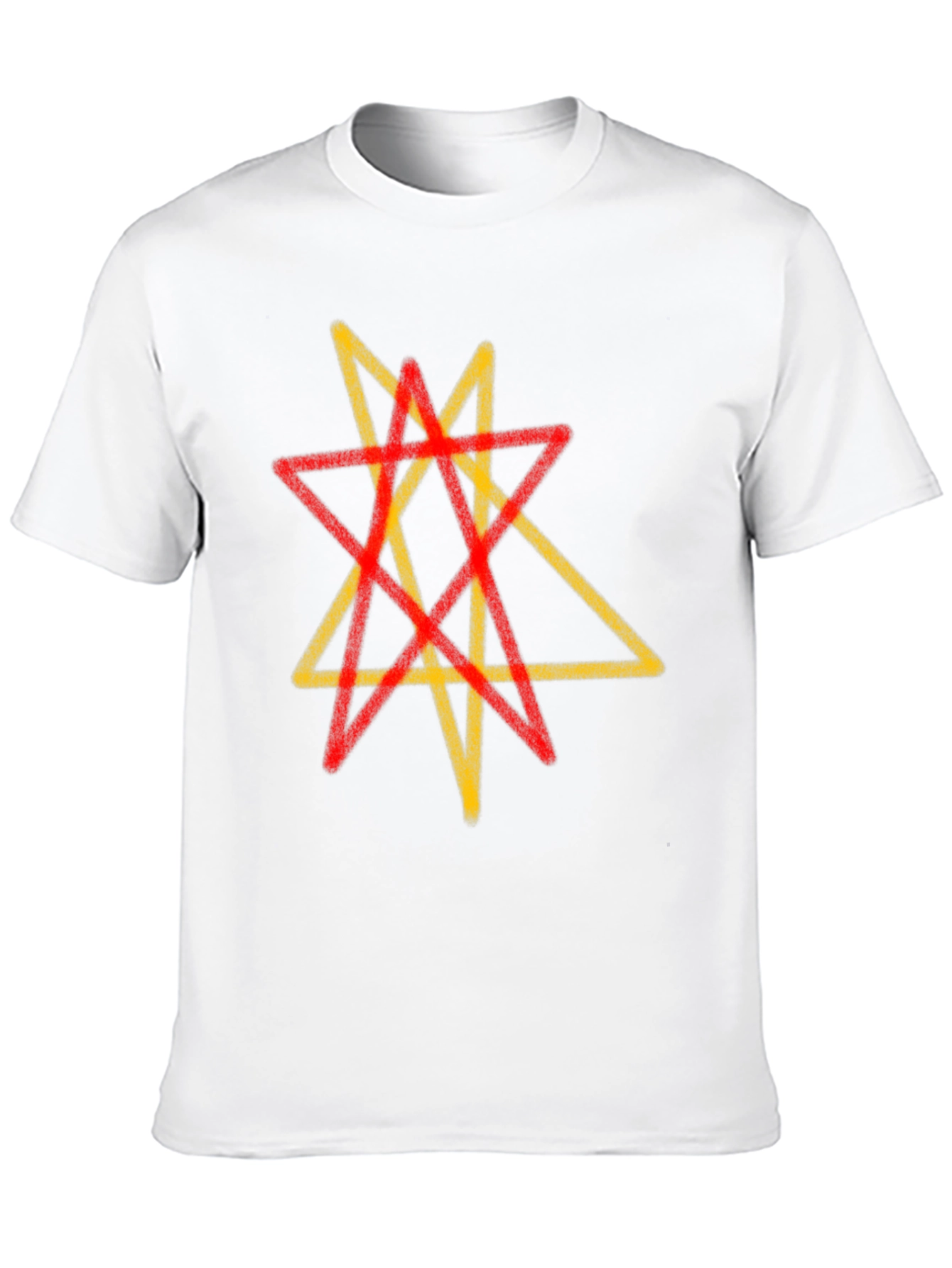 Geometric Star Graphic Tee - Black