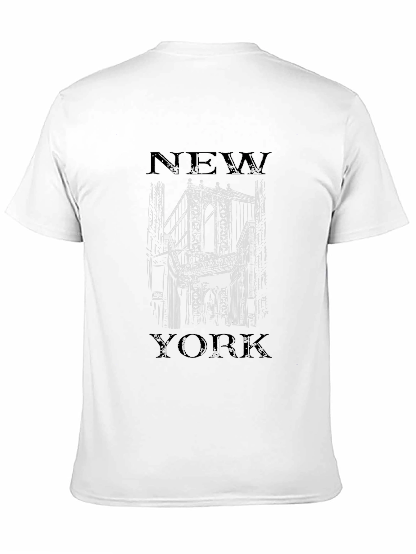 New York Bridge Graphic T-Shirt - Black