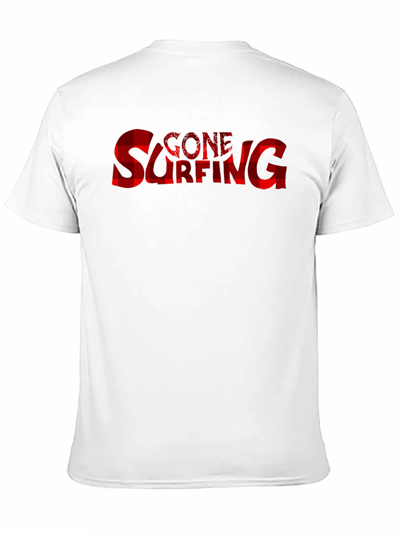 Gone Surfing Buffalo Plaid Graphic Tee