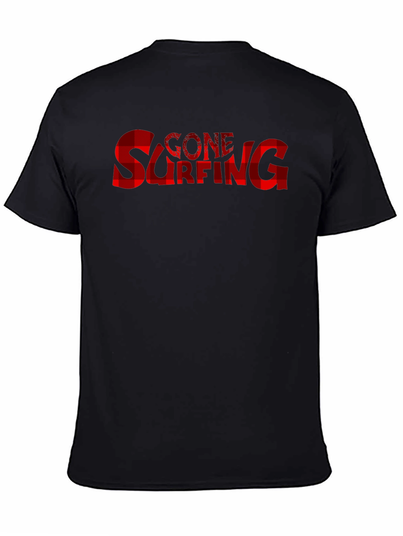 Gone Surfing Buffalo Plaid Graphic Tee