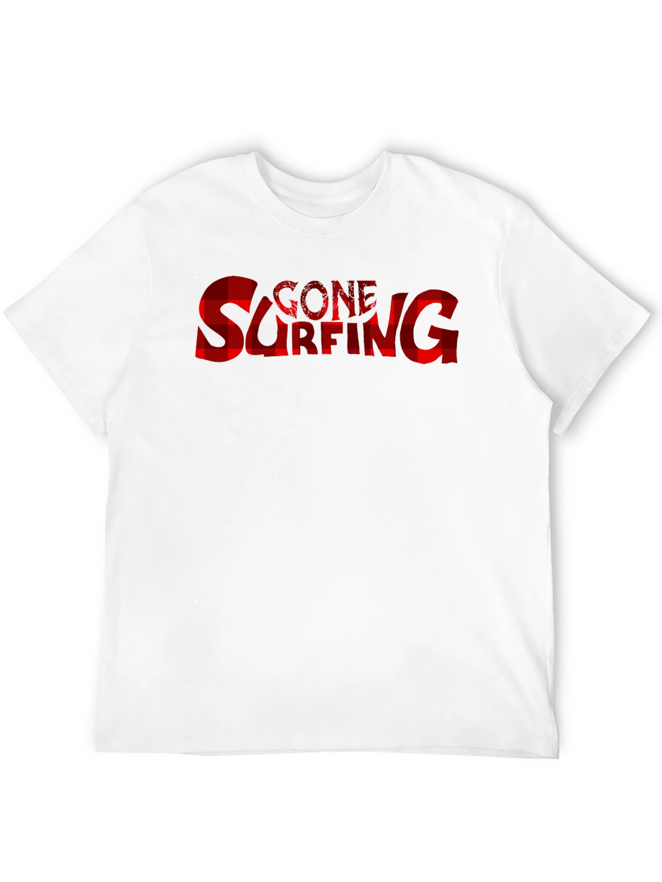 Gone Surfing Buffalo Plaid Graphic Tee