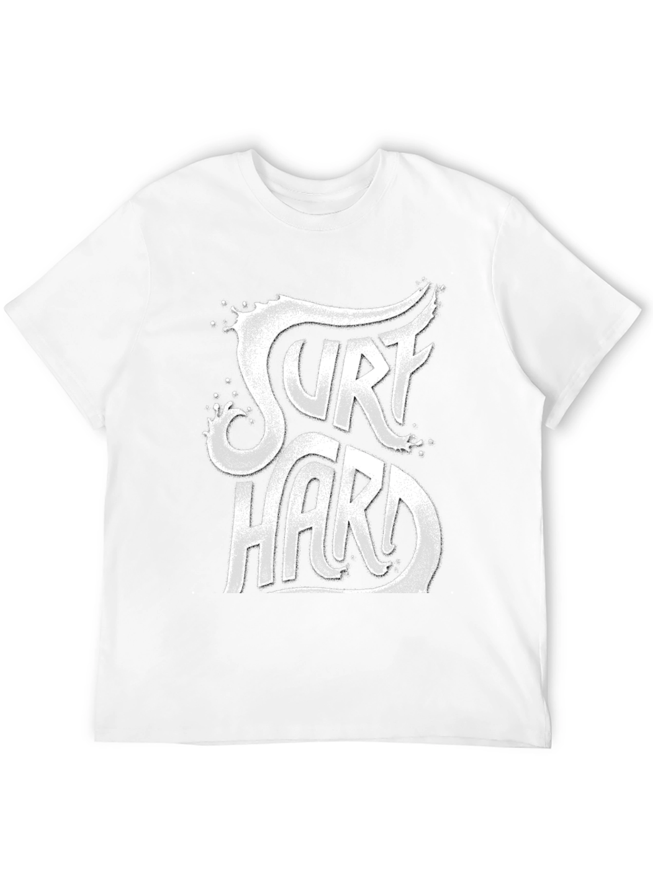Surf Hard Graphic Tee - Black Cotton T-Shirt