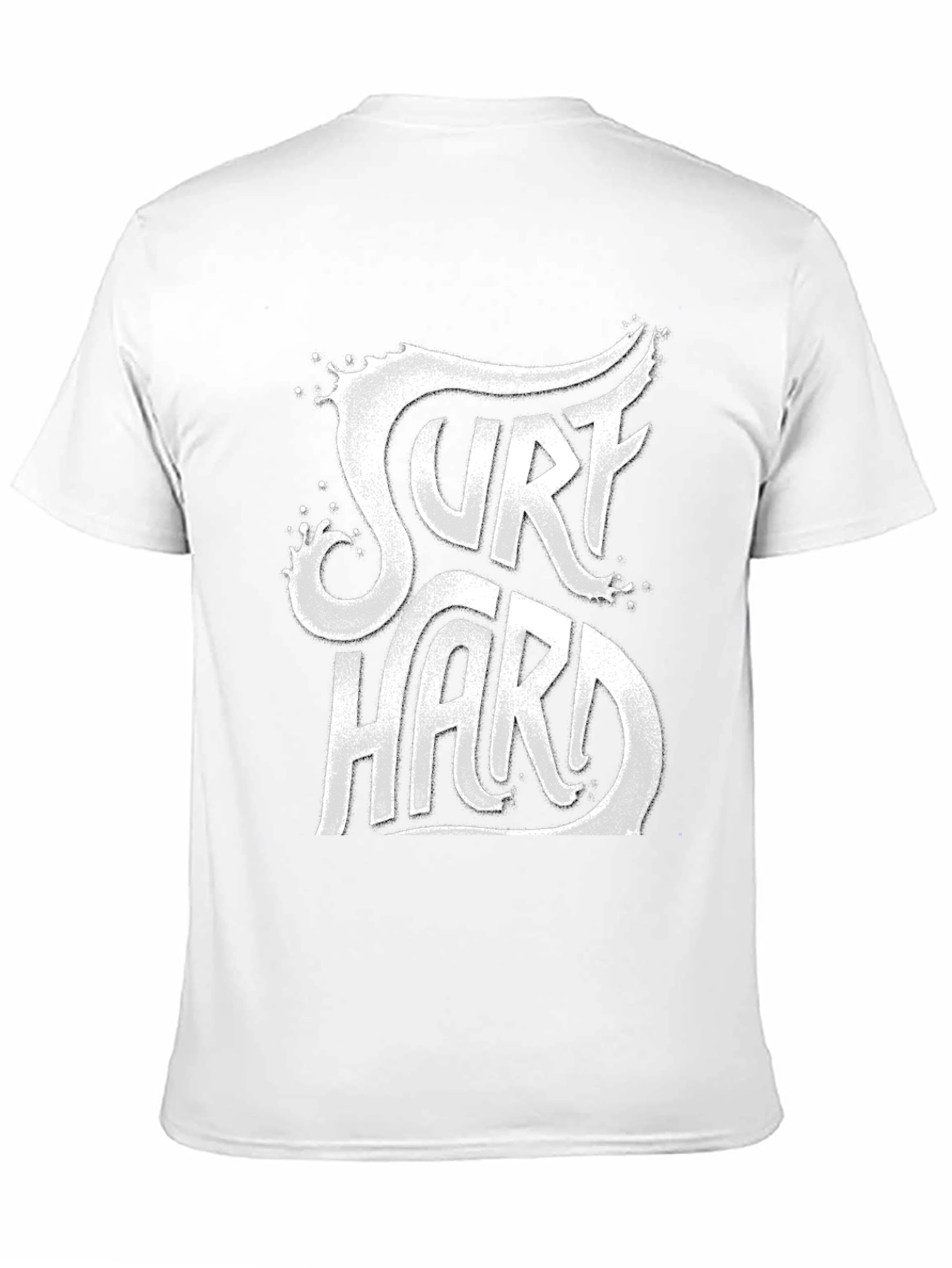 Surf Hard Graphic Tee - Black Cotton T-Shirt