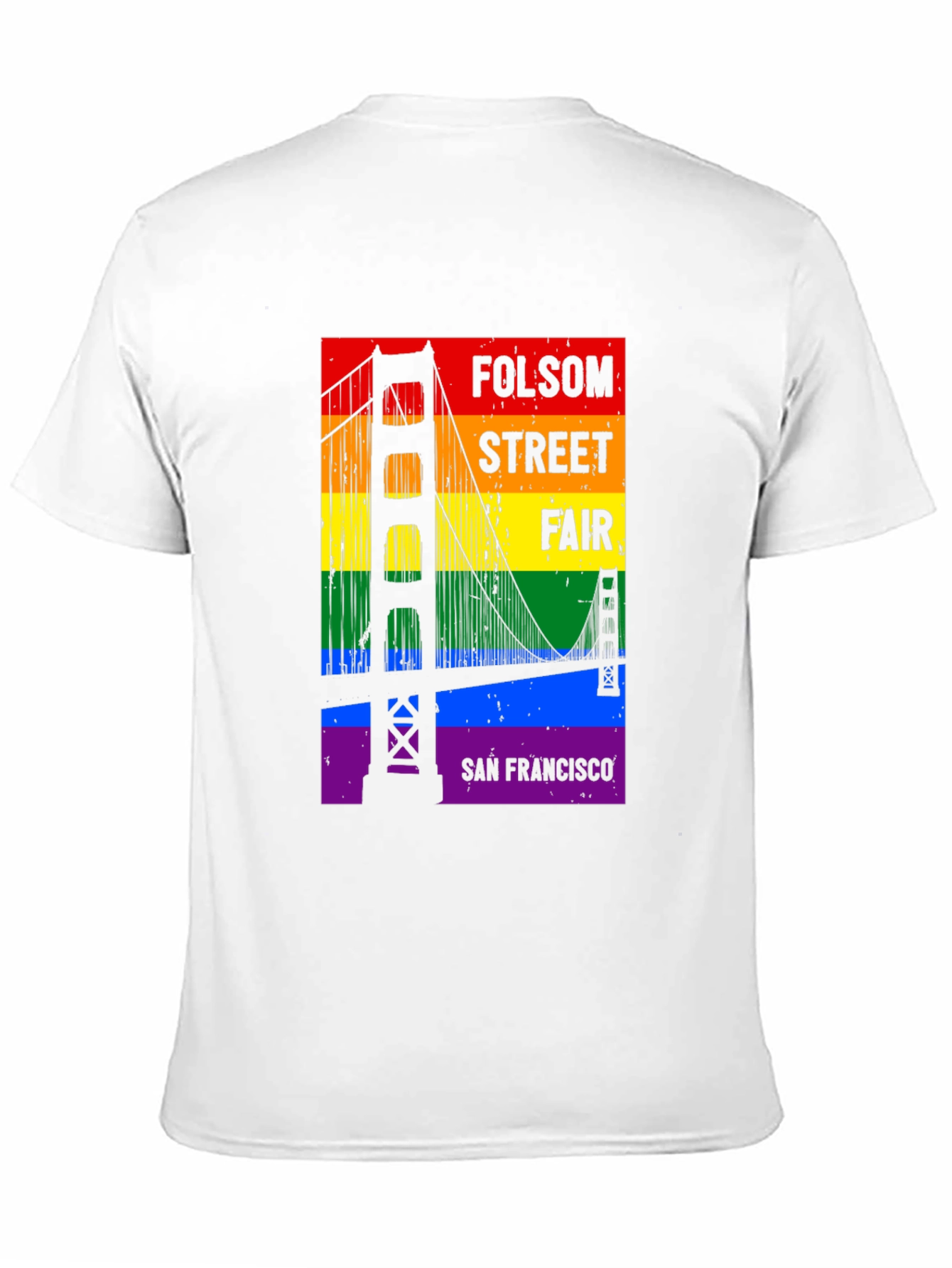 Folsom Street Fair Rainbow Bridge Black T-Shirt