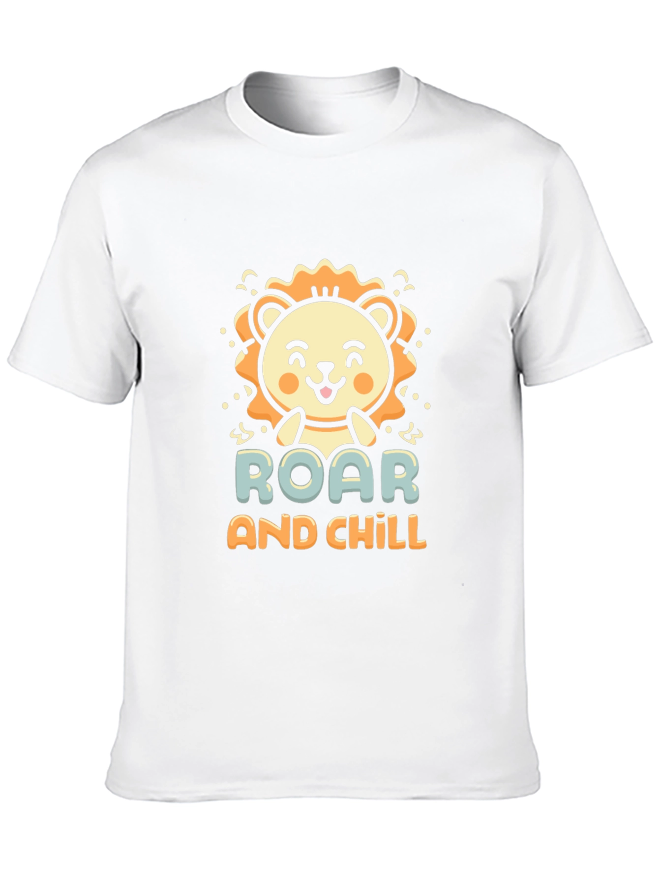 Roar and Chill Lion Graphic Black T-Shirt
