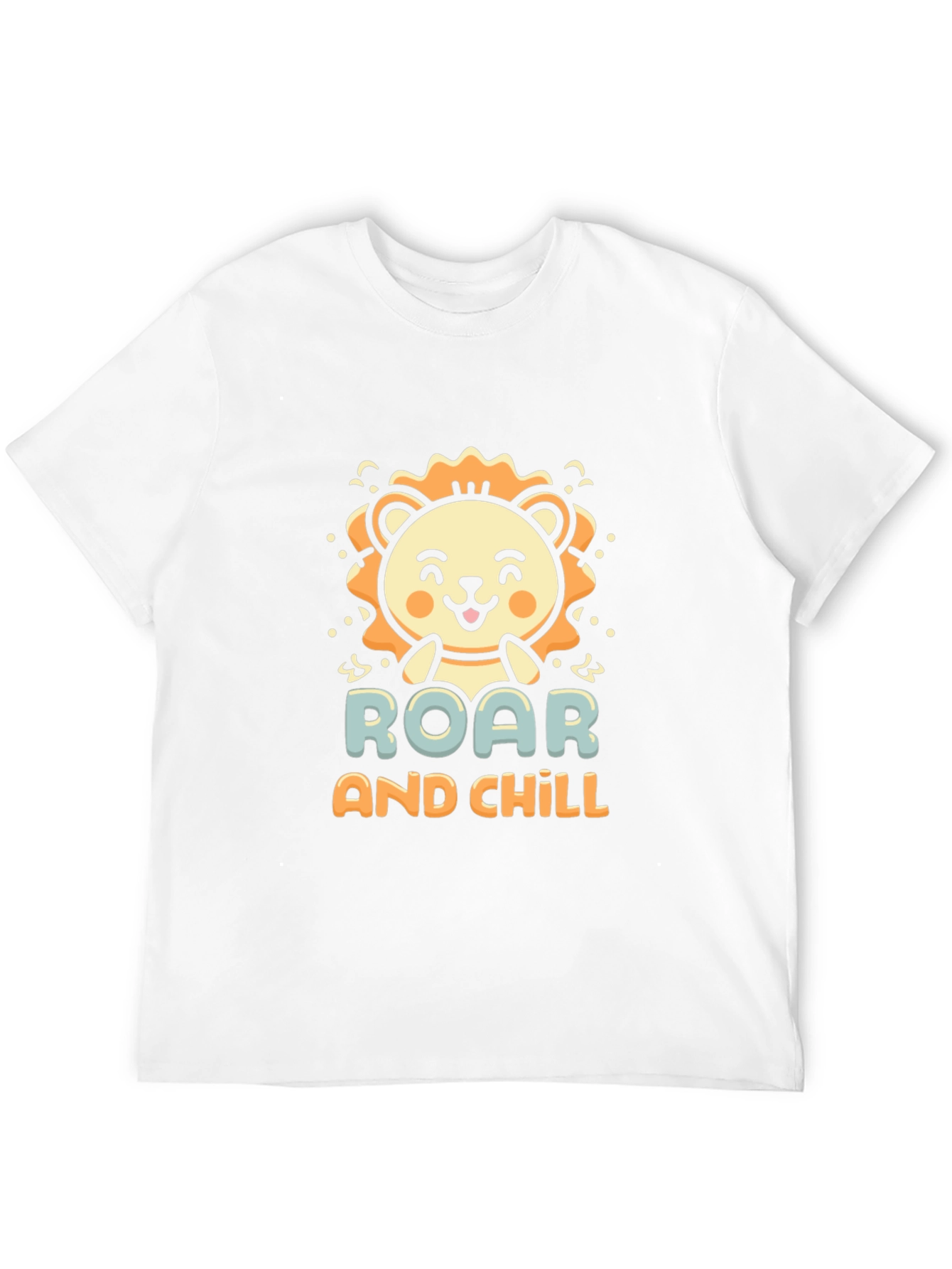 Roar and Chill Lion Graphic Black T-Shirt