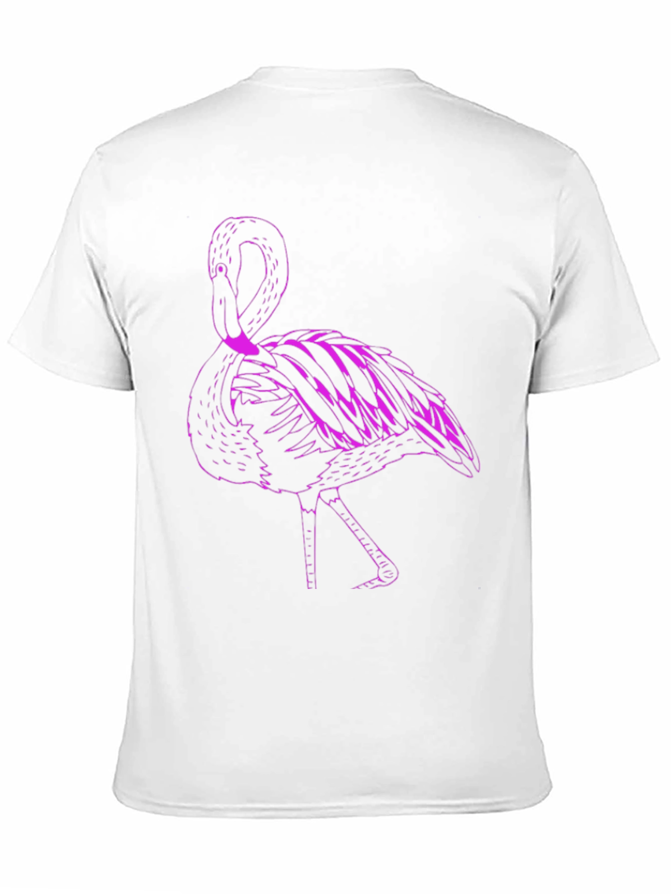 Black T-Shirt with Pink Flamingo Graphic