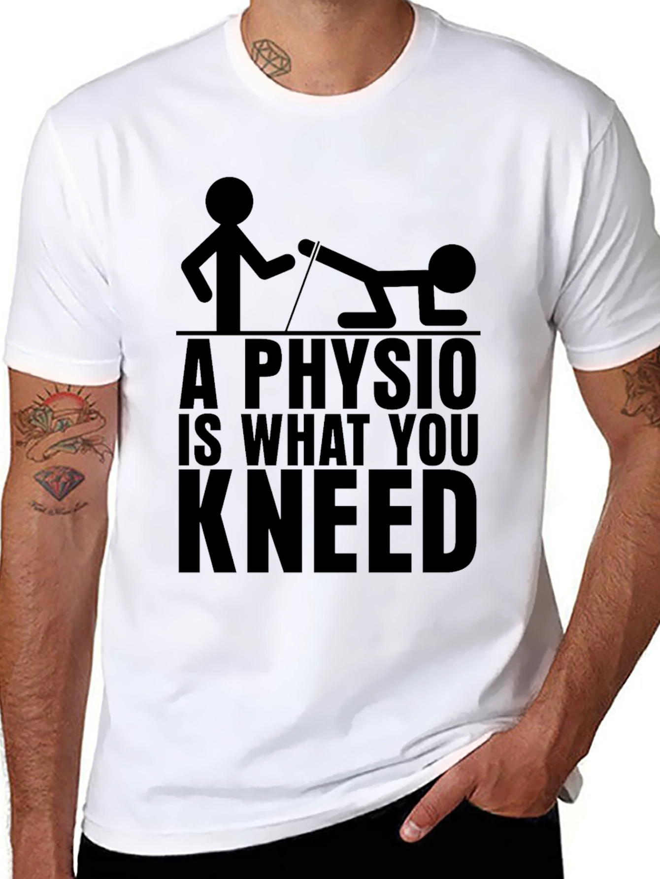A Physio is What You Kneed Black T-Shirt