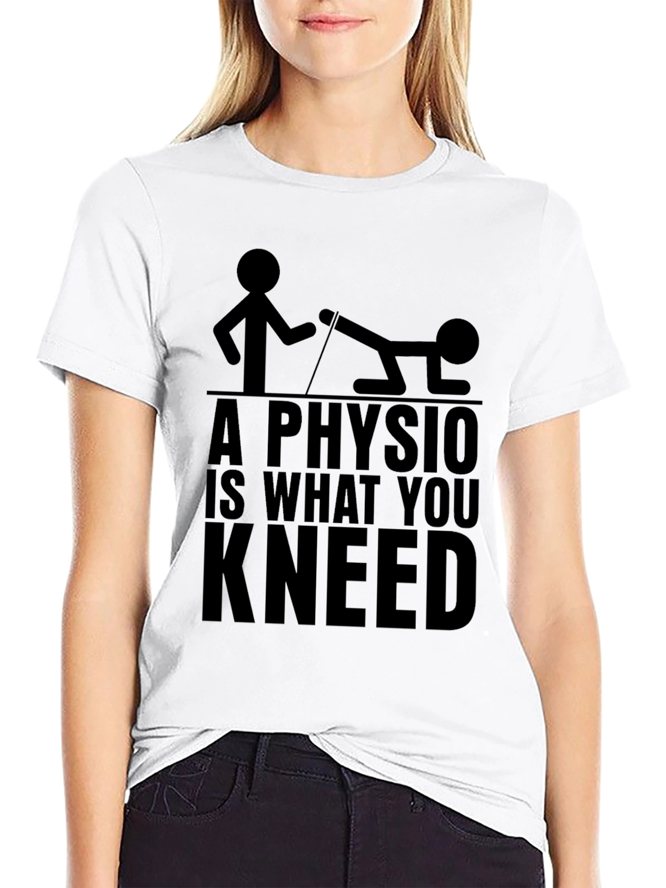 A Physio is What You Kneed Black T-Shirt