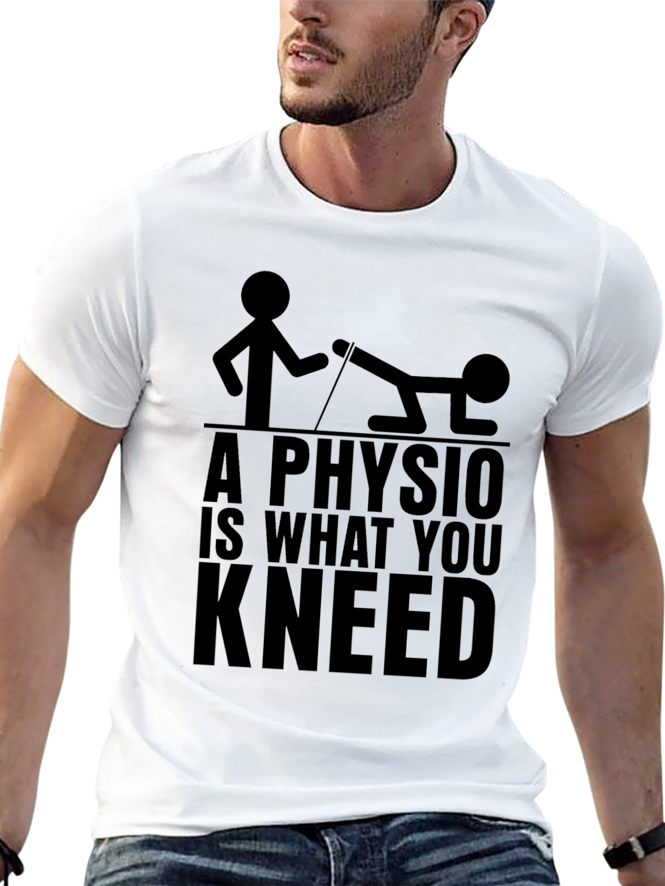 A Physio is What You Kneed Black T-Shirt