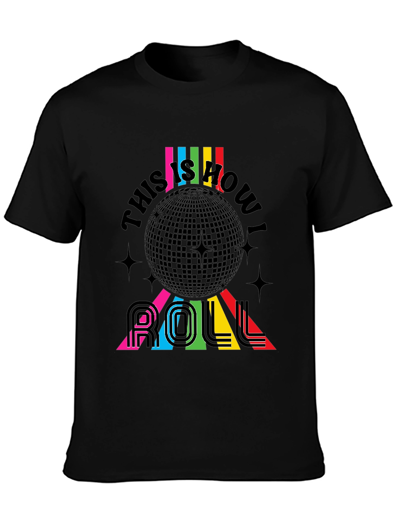 Retro Disco Ball This is How I Roll T-Shirt