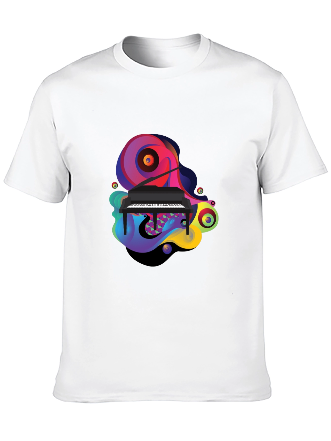 Abstract Piano Graphic Tee - Unique Music Lover Shirt