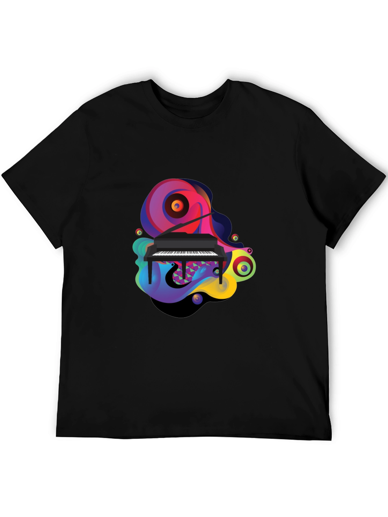 Abstract Piano Graphic Tee - Unique Music Lover Shirt
