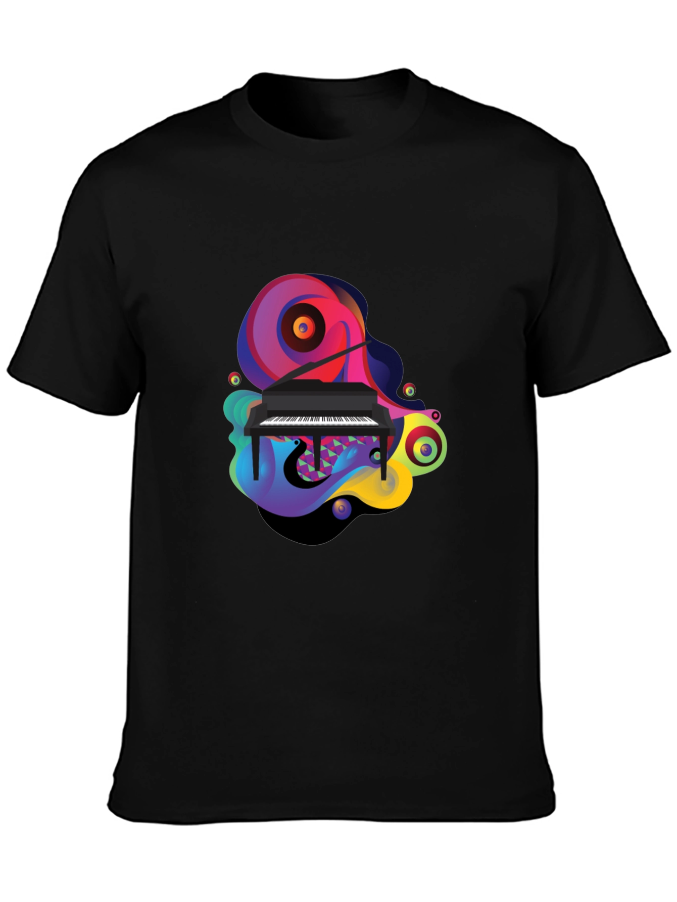 Abstract Piano Graphic Tee - Unique Music Lover Shirt