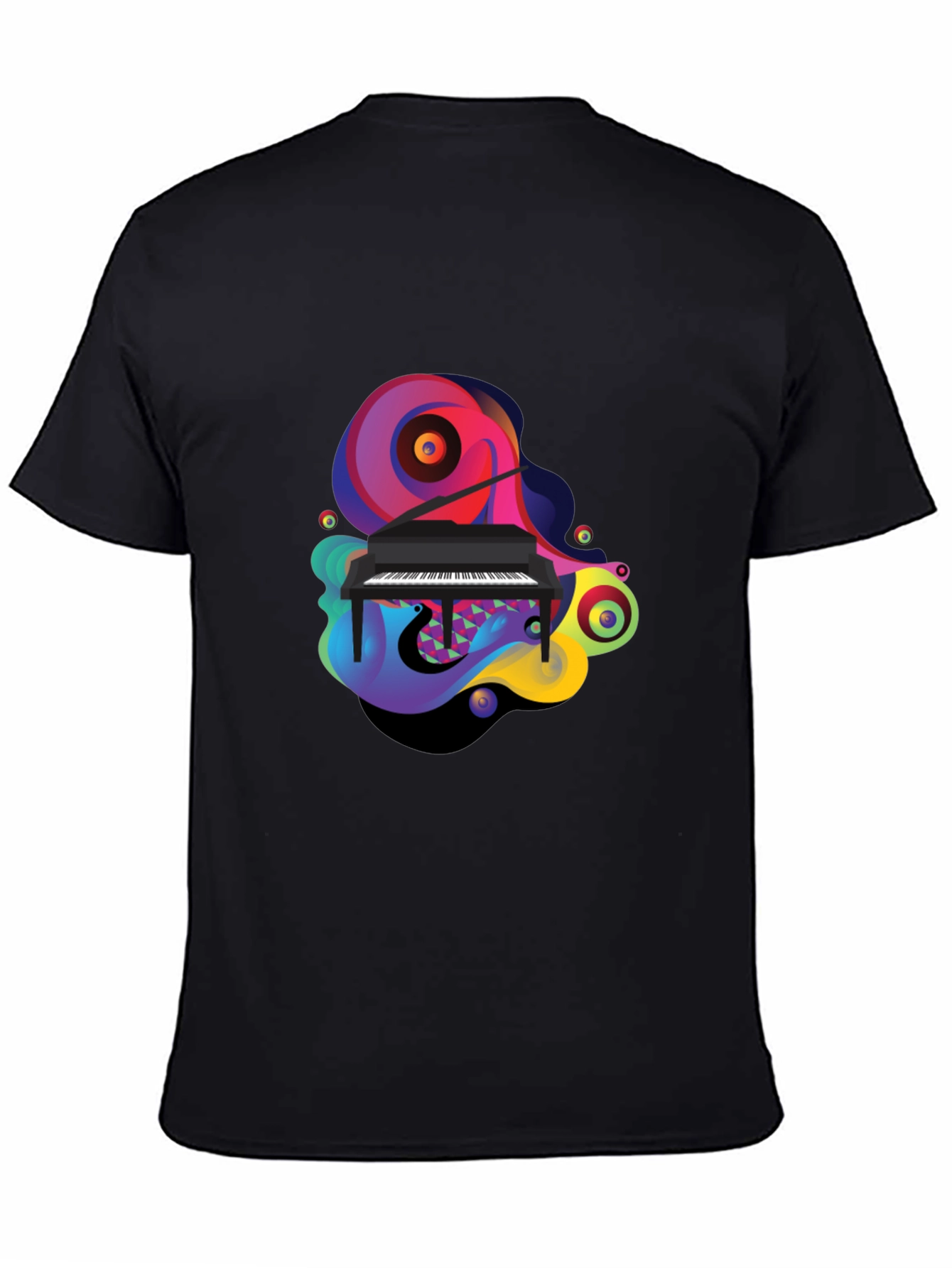 Abstract Piano Graphic Tee - Unique Music Lover Shirt