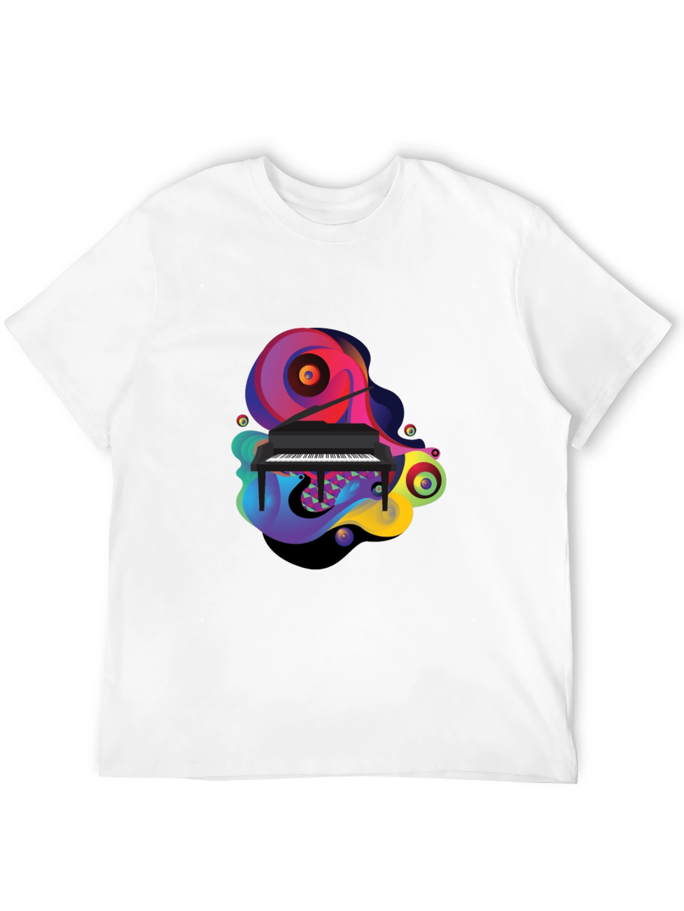 Abstract Piano Graphic Tee - Unique Music Lover Shirt