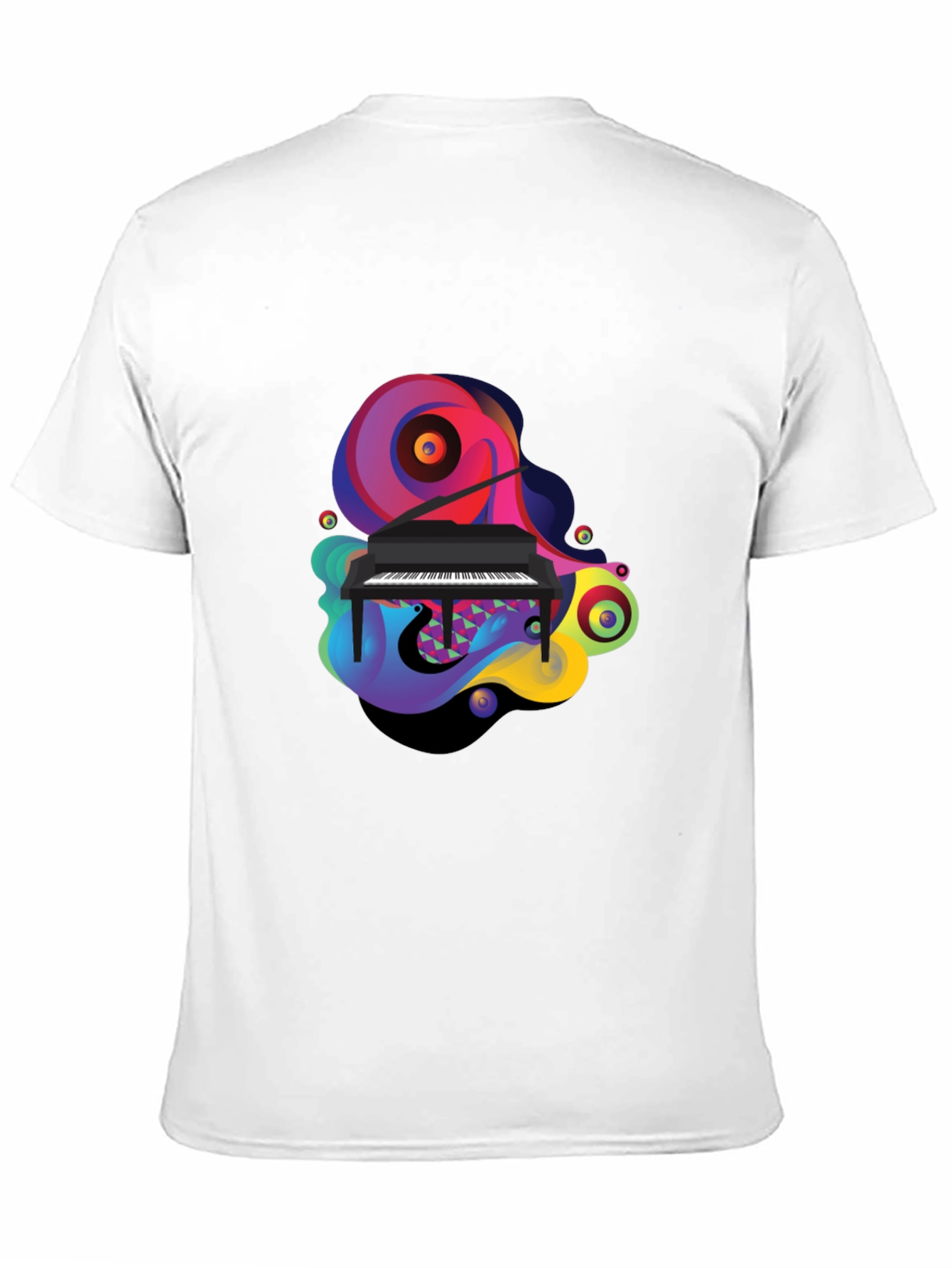 Abstract Piano Graphic Tee - Unique Music Lover Shirt