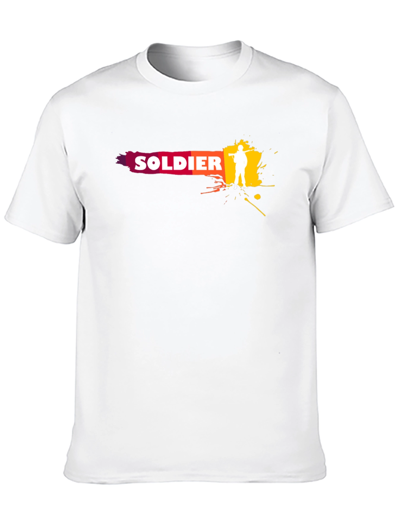 Soldier Graphic Print T-Shirt - Black