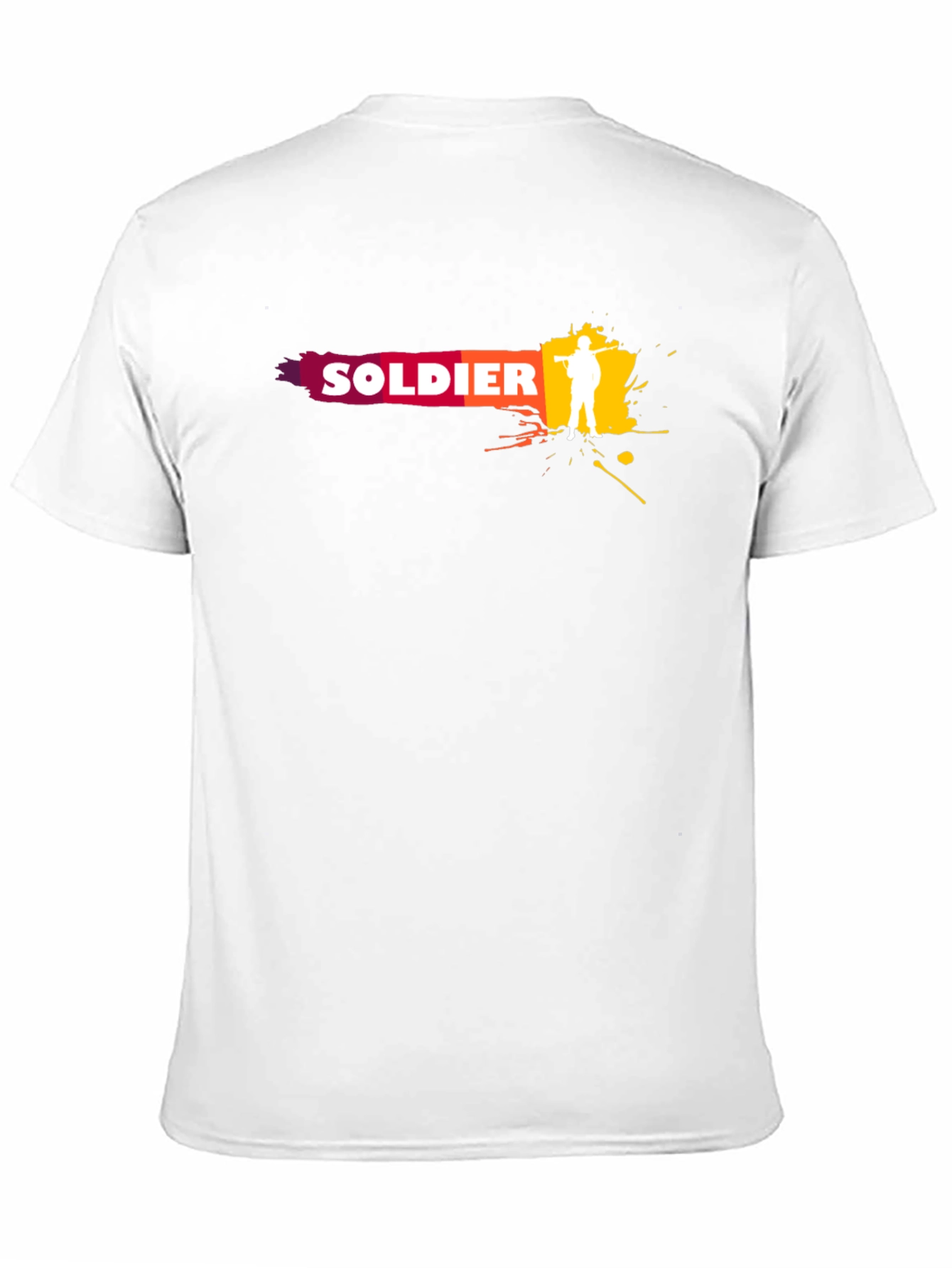 Soldier Graphic Print T-Shirt - Black