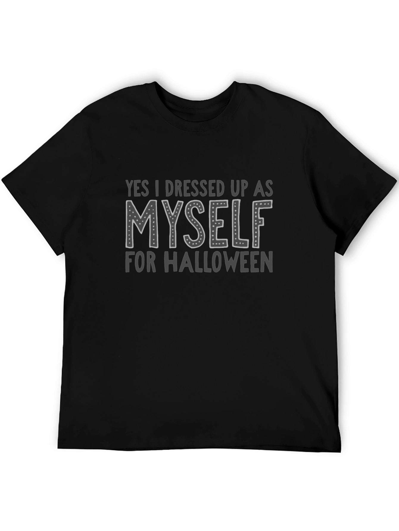 Funny Halloween Costume Myself Black T-Shirt