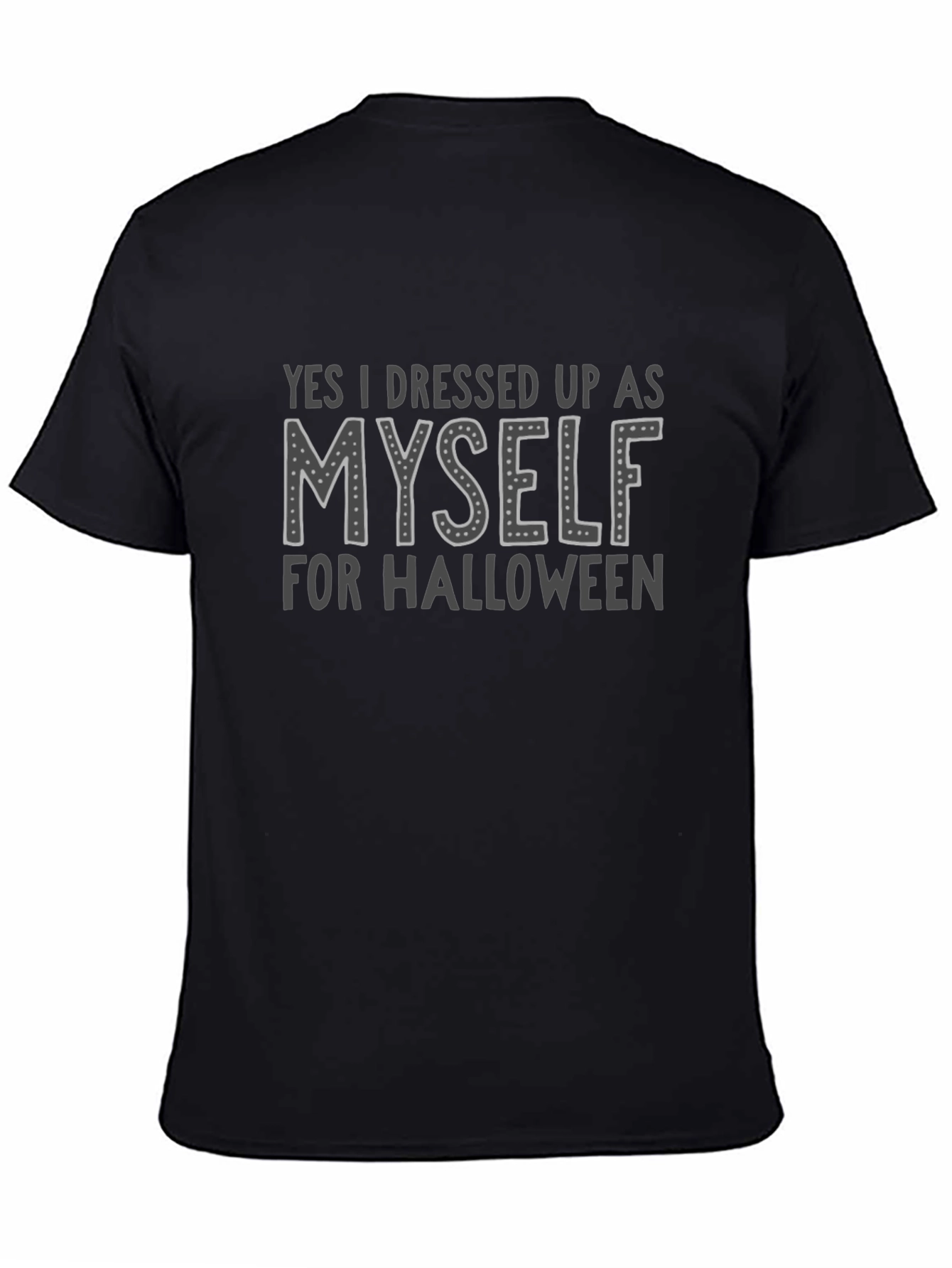 Funny Halloween Costume Myself Black T-Shirt