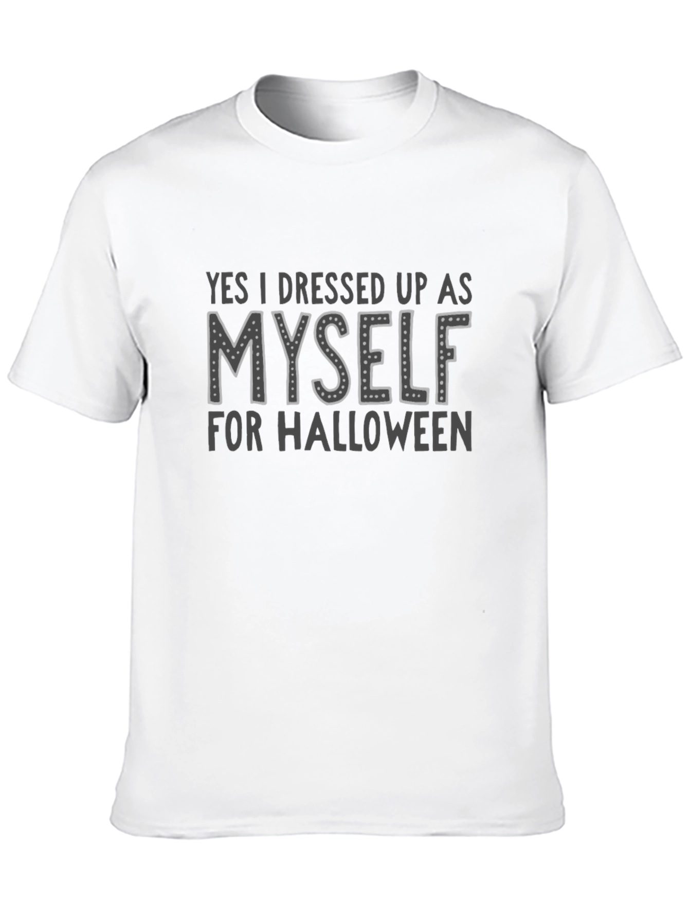 Funny Halloween Costume Myself Black T-Shirt