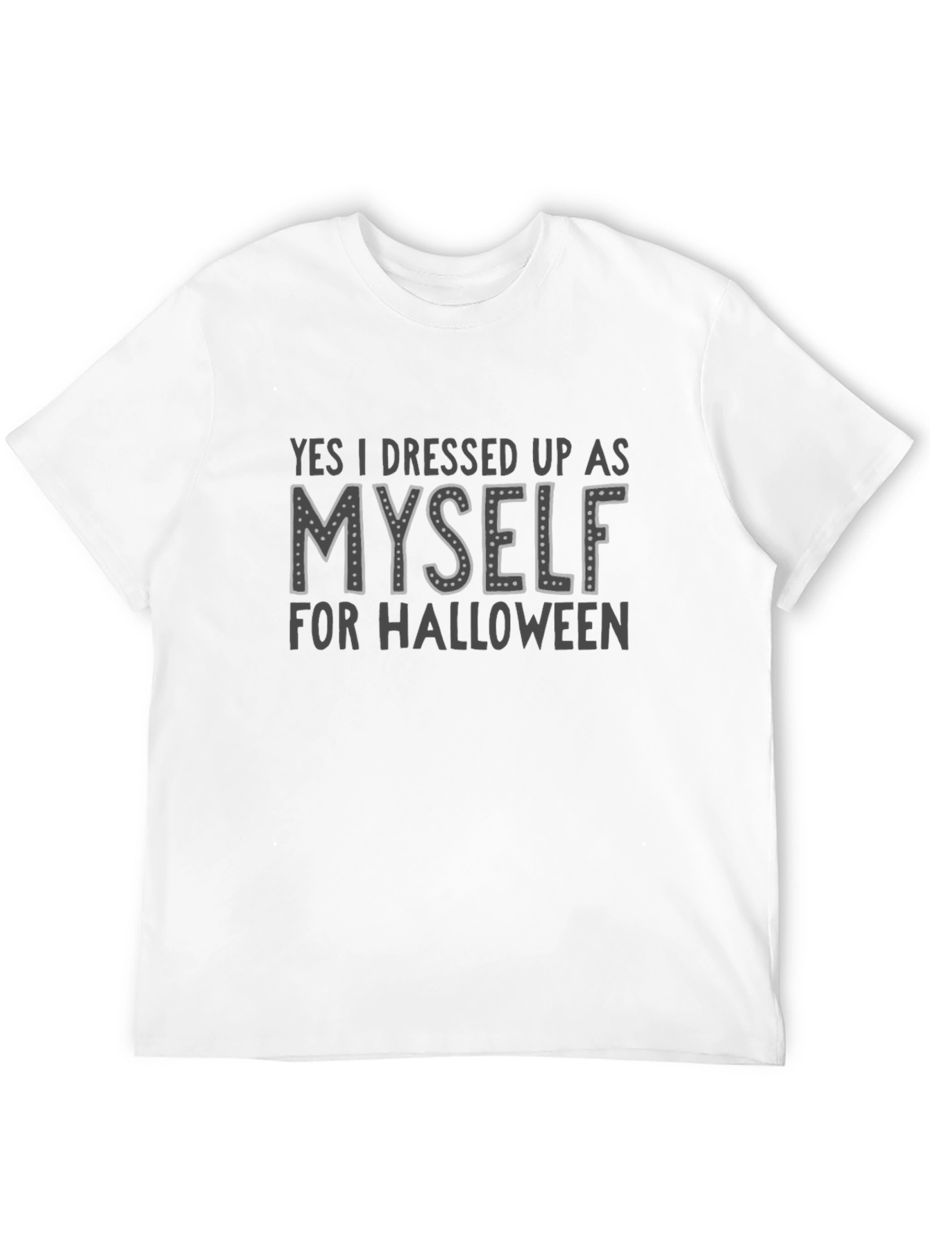 Funny Halloween Costume Myself Black T-Shirt