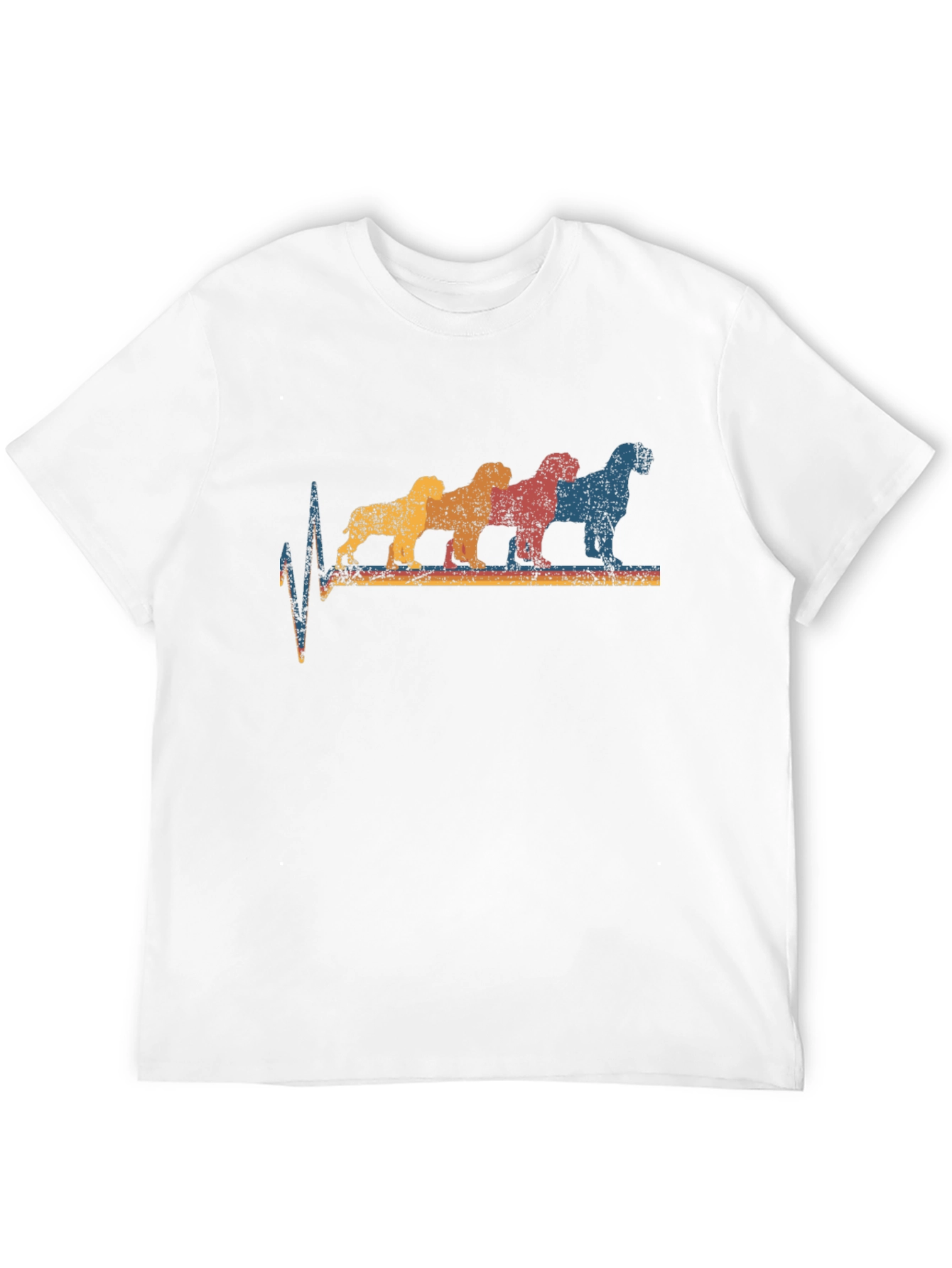 Retro Dog Breed Heartbeat Graphic Tee