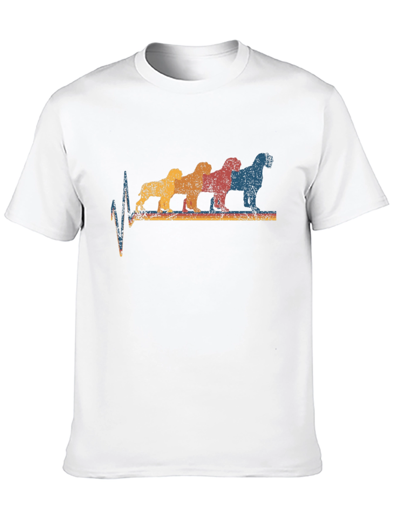 Retro Dog Breed Heartbeat Graphic Tee
