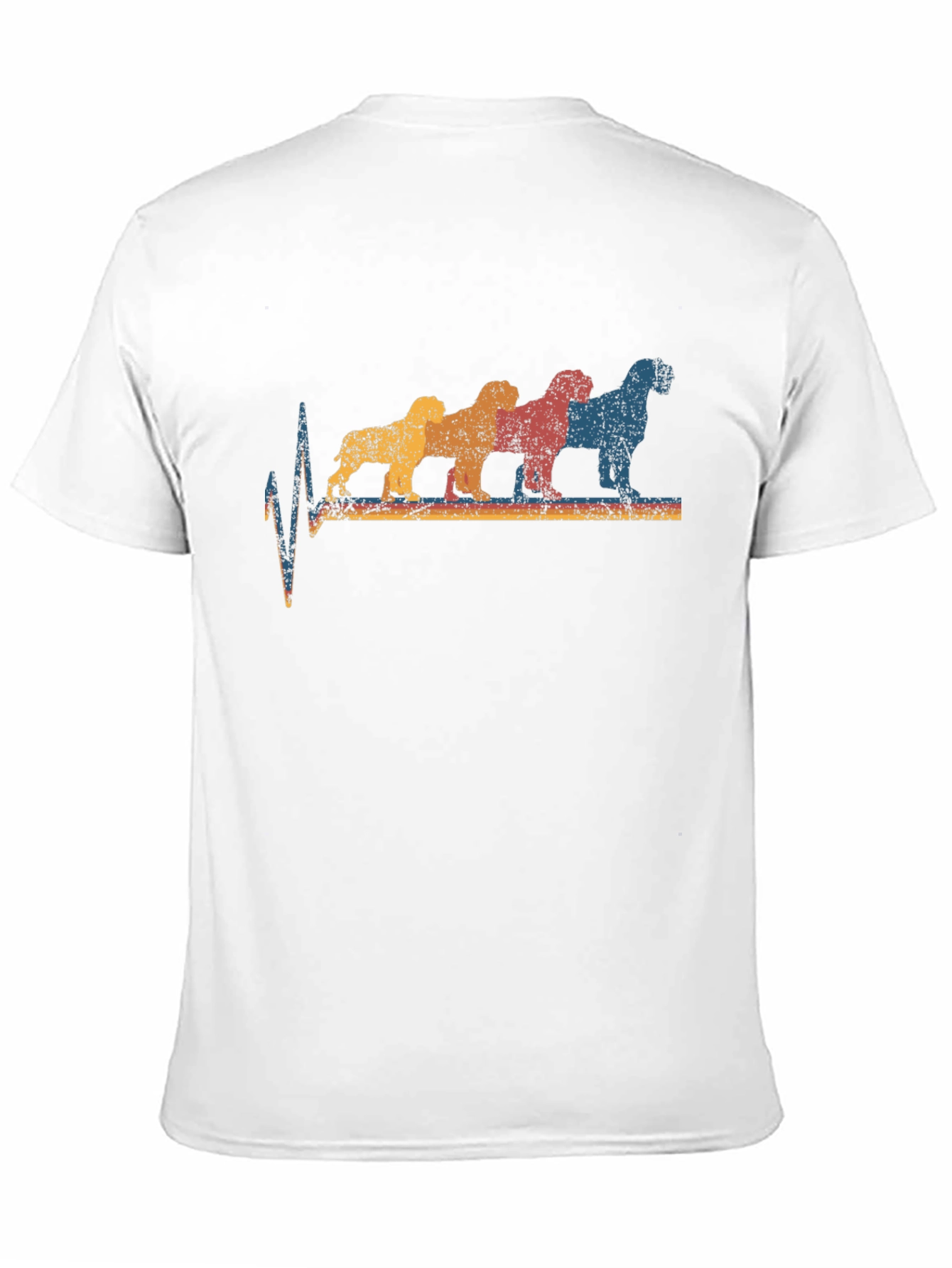 Retro Dog Breed Heartbeat Graphic Tee