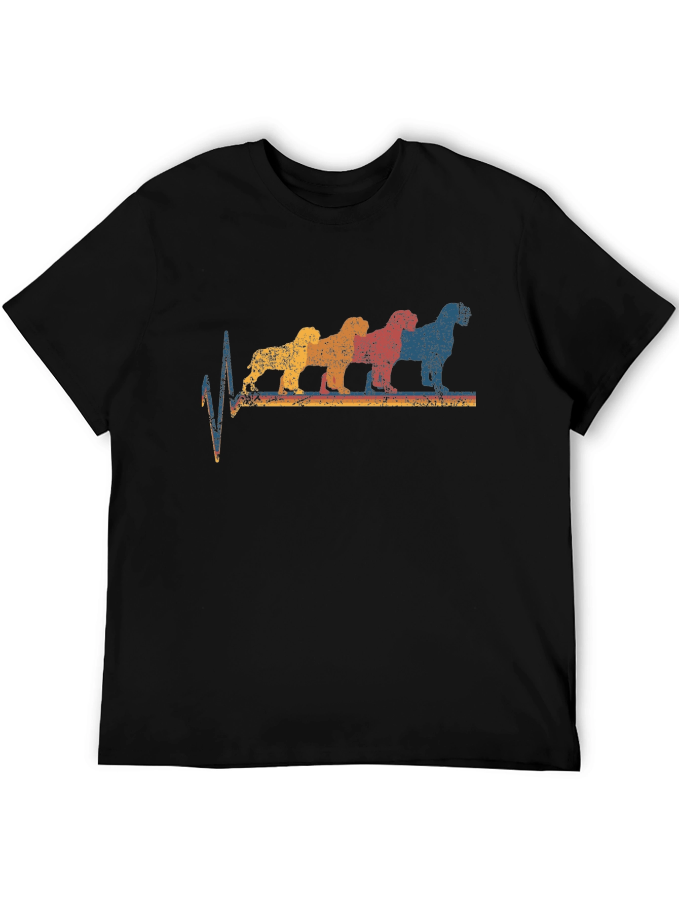 Retro Dog Breed Heartbeat Graphic Tee