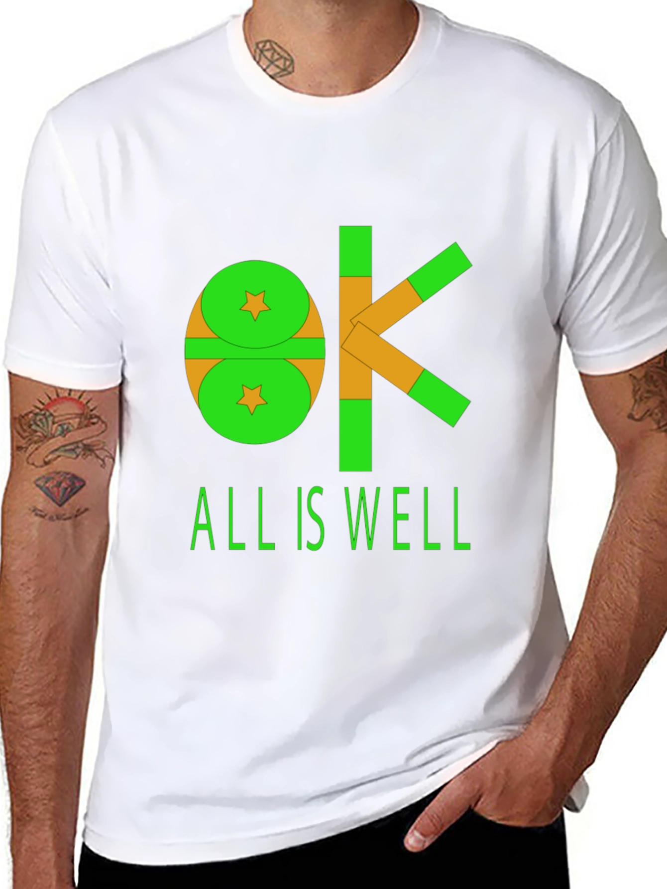 OK All Is Well Graphic Tee - Black