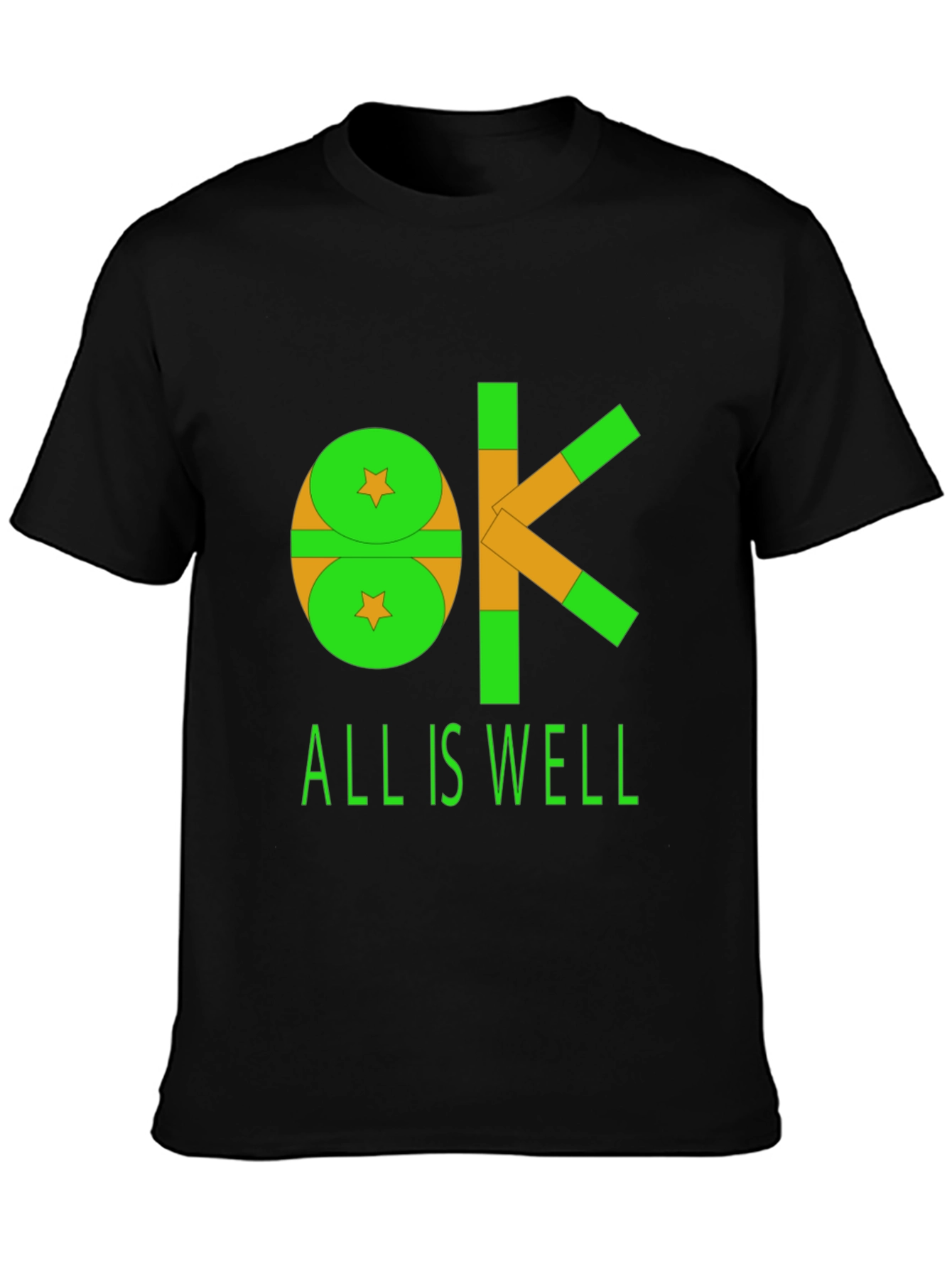 OK All Is Well Graphic Tee - Black