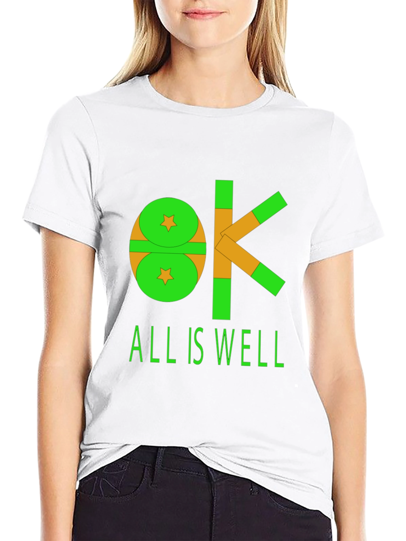 OK All Is Well Graphic Tee - Black