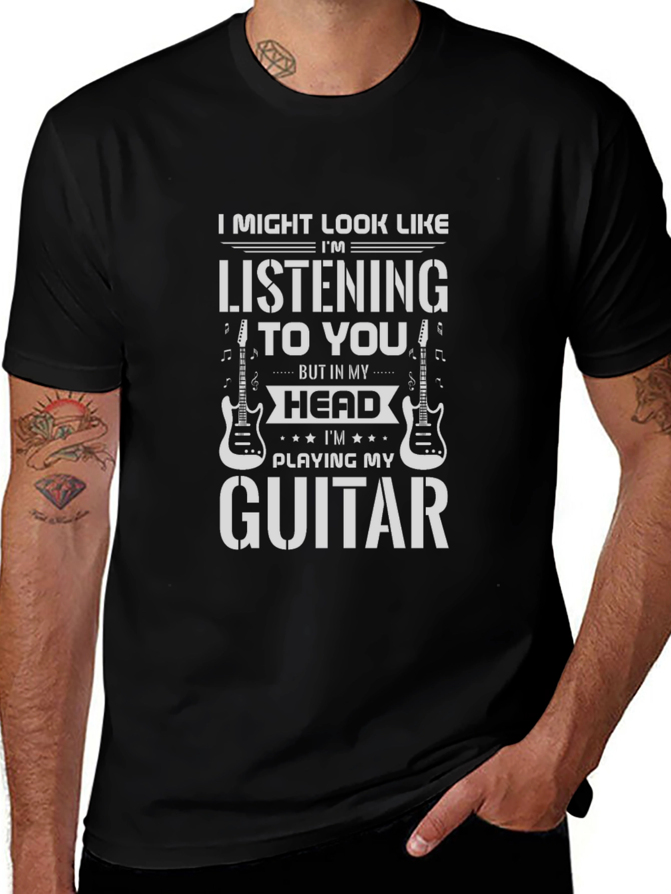 Guitar Lover T-Shirt - Im Playing My Guitar