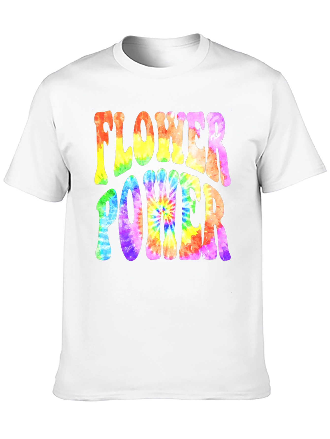 Flower Power Tie-Dye Graphic T-Shirt