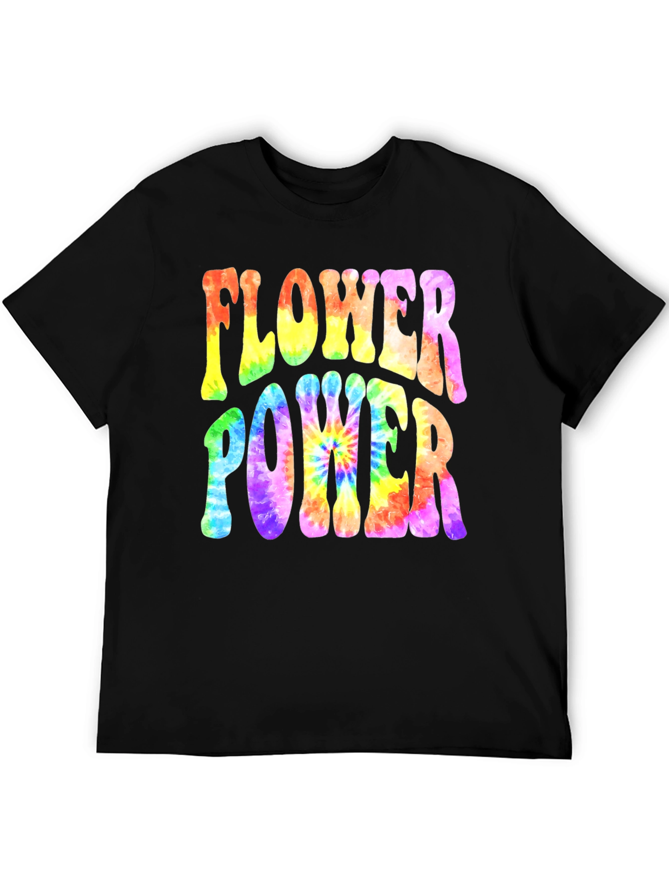 Flower Power Tie-Dye Graphic T-Shirt