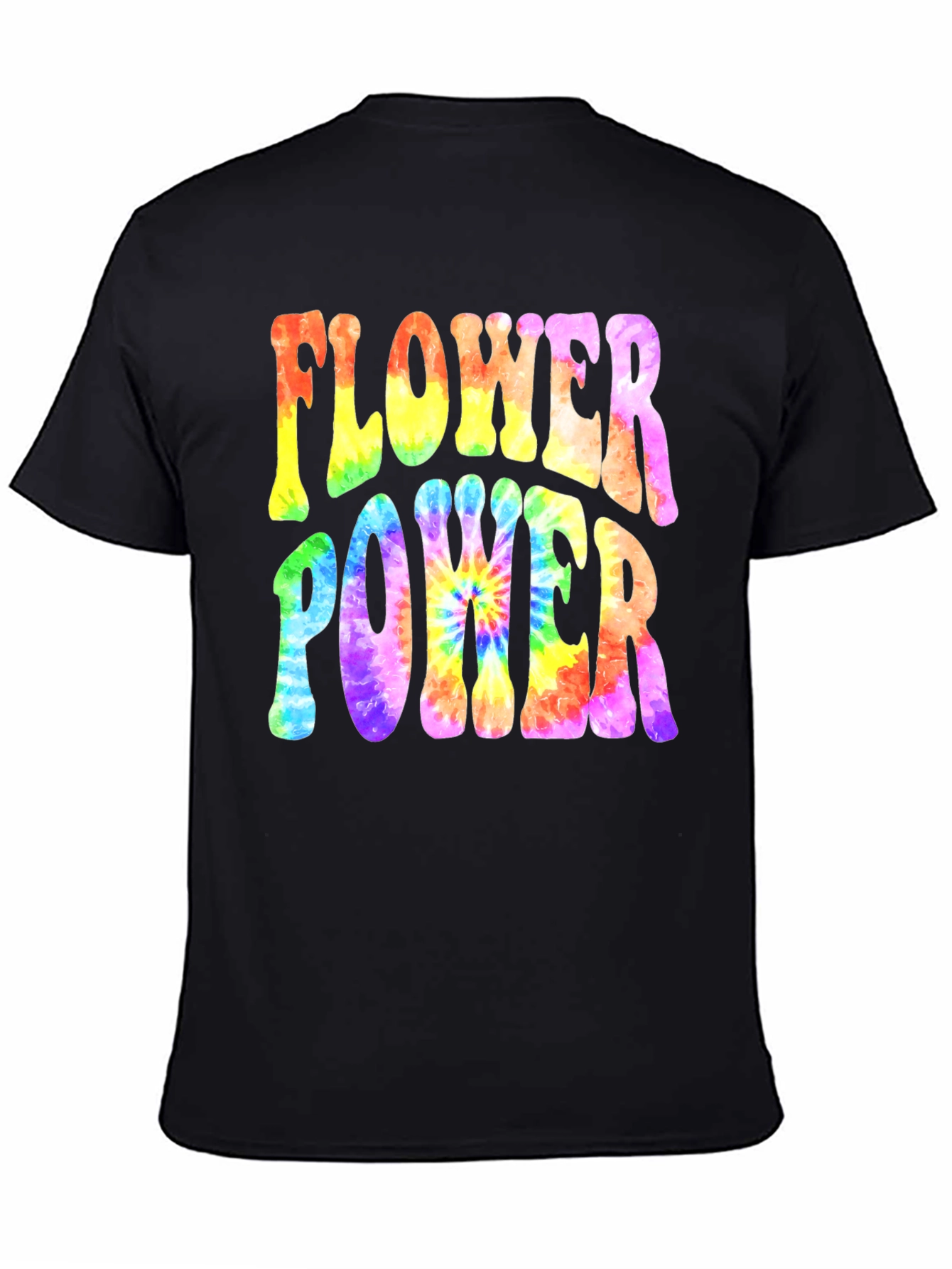 Flower Power Tie-Dye Graphic T-Shirt