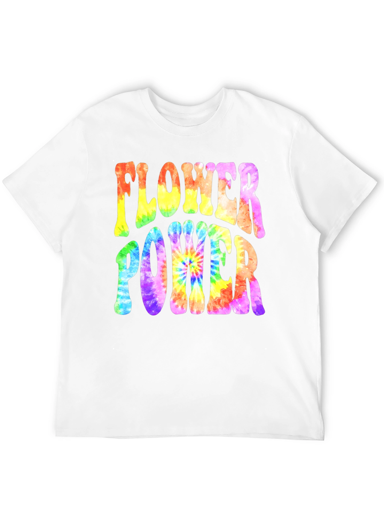 Flower Power Tie-Dye Graphic T-Shirt