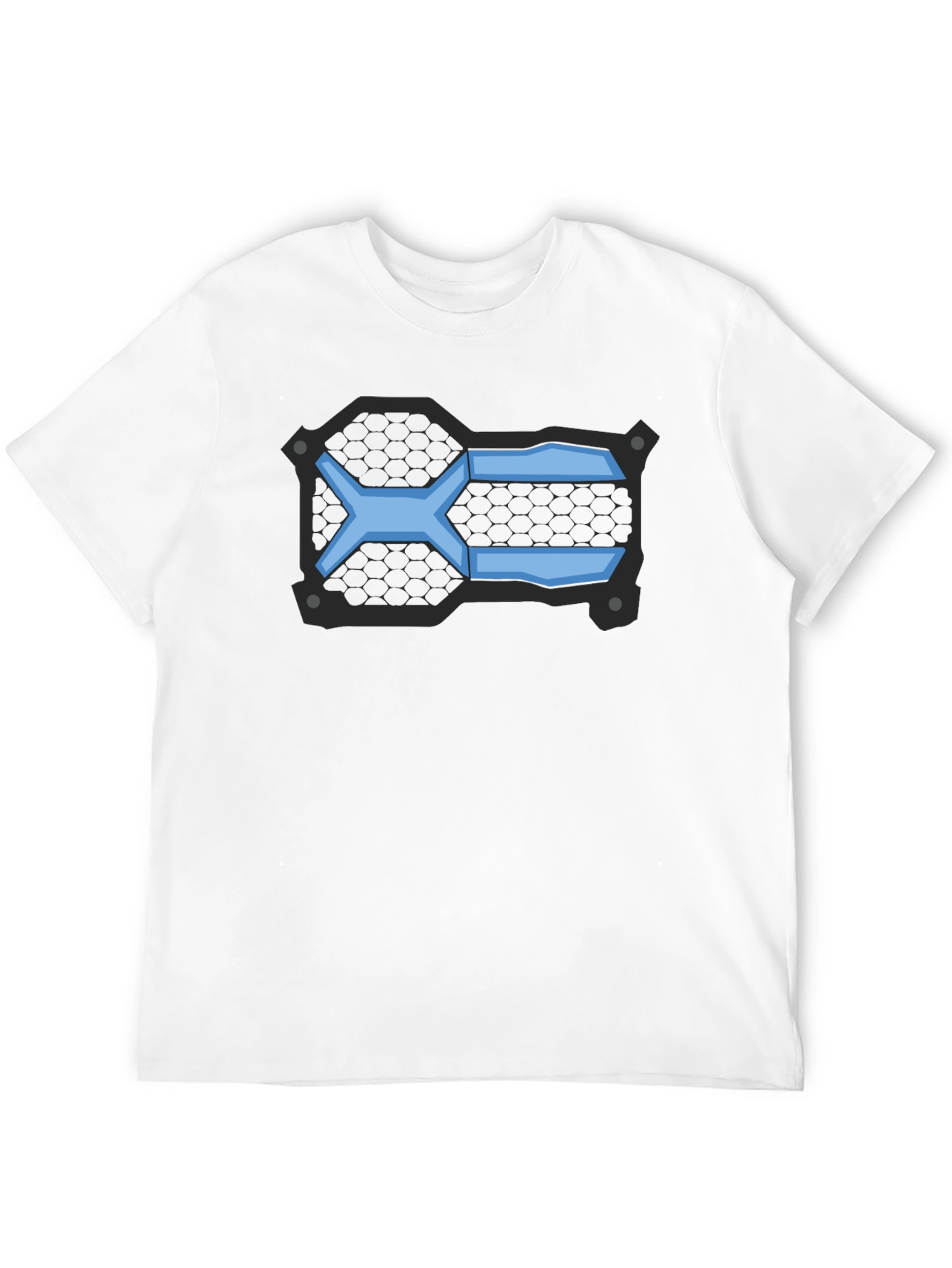 Geometric Blue Graphic T-Shirt