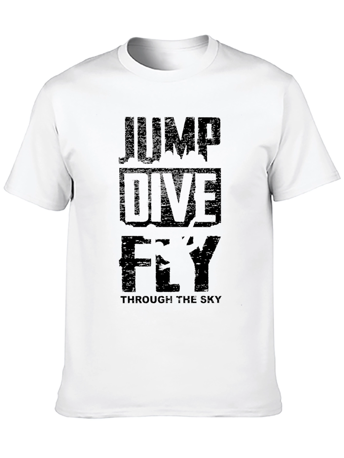 Jump Dive Fly Black Graphic T-Shirt