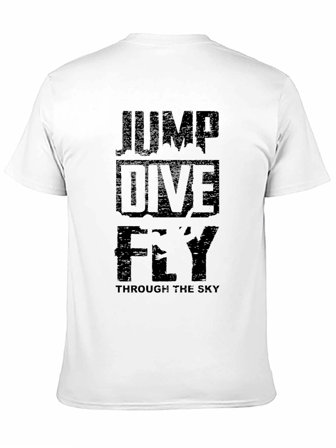Jump Dive Fly Black Graphic T-Shirt