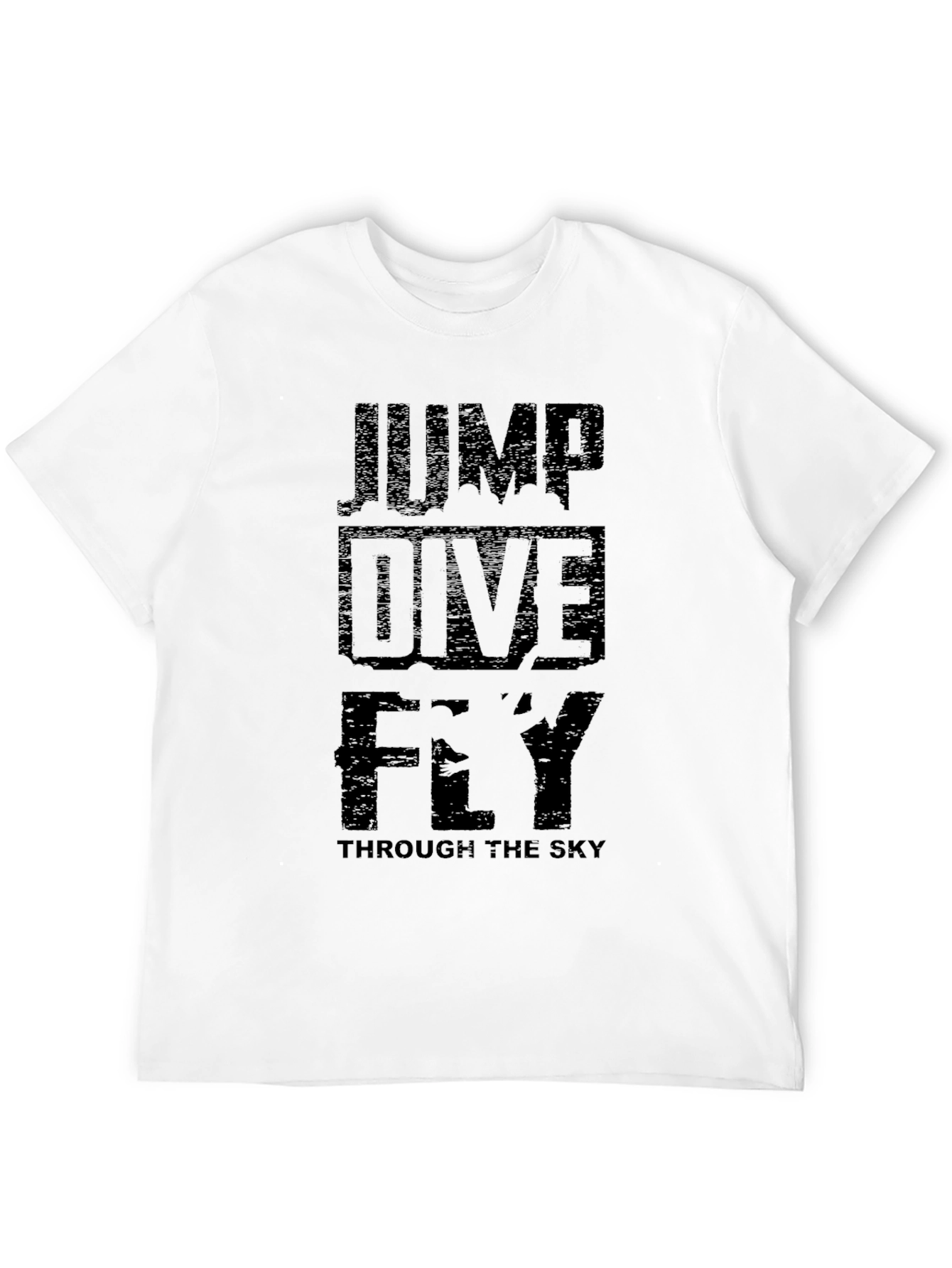 Jump Dive Fly Black Graphic T-Shirt